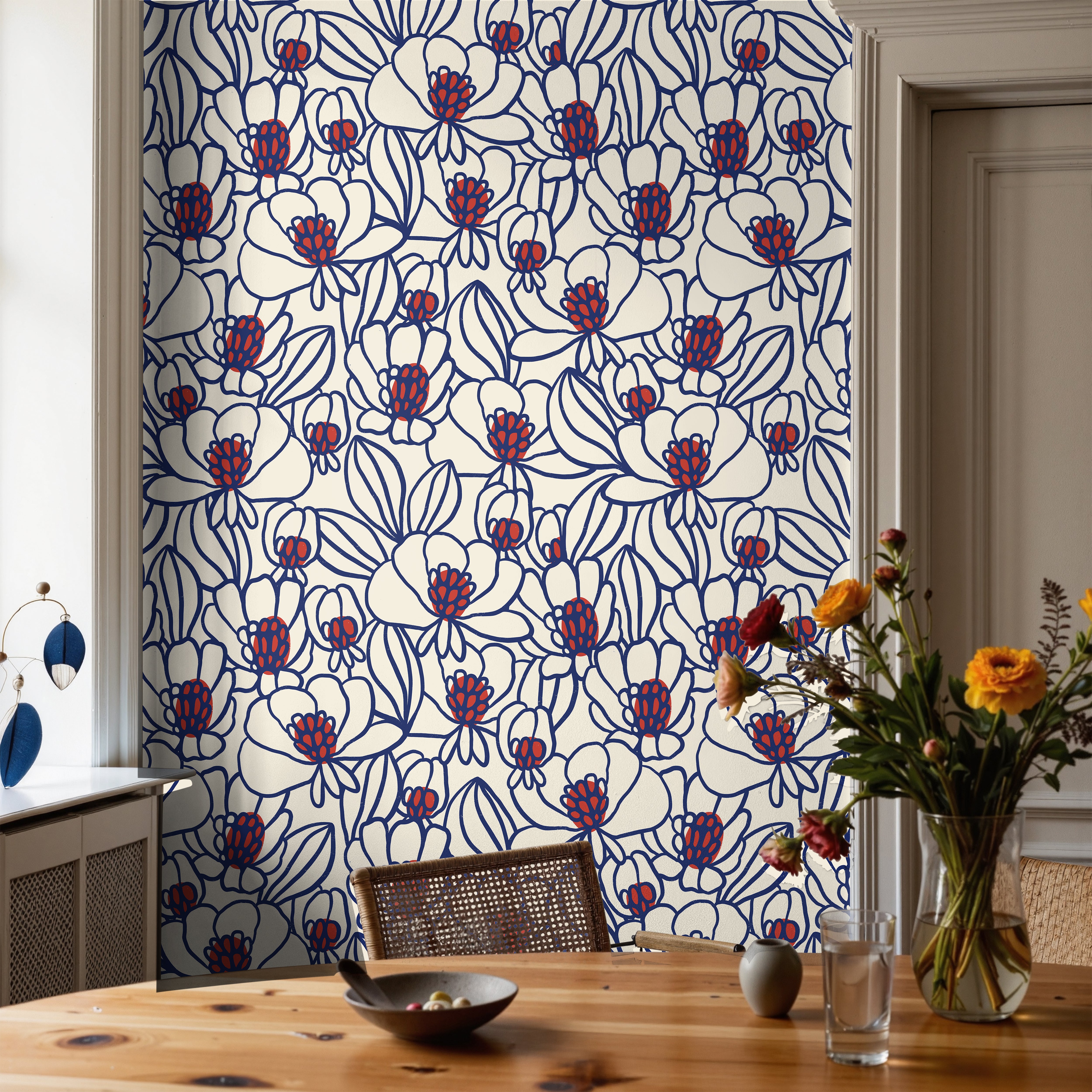 bonjour diary ◎ Wallpaper flower print Magnolia Rogue Floral Wallpaper – 3111 | James & Colors – James