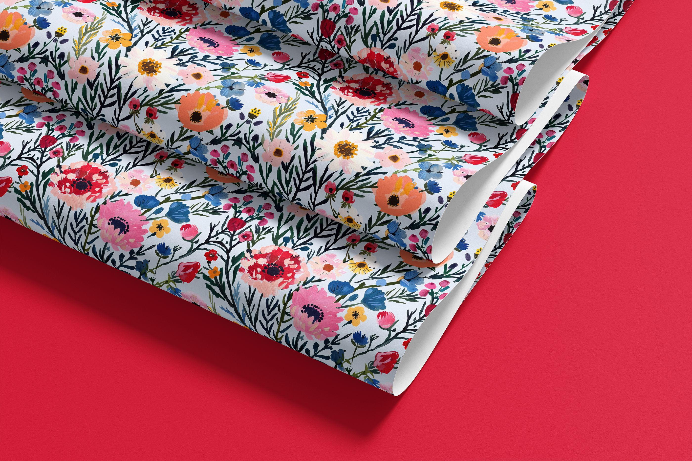 Spring Splash – 1960 Bright Floral Contact Paper – James And Colors