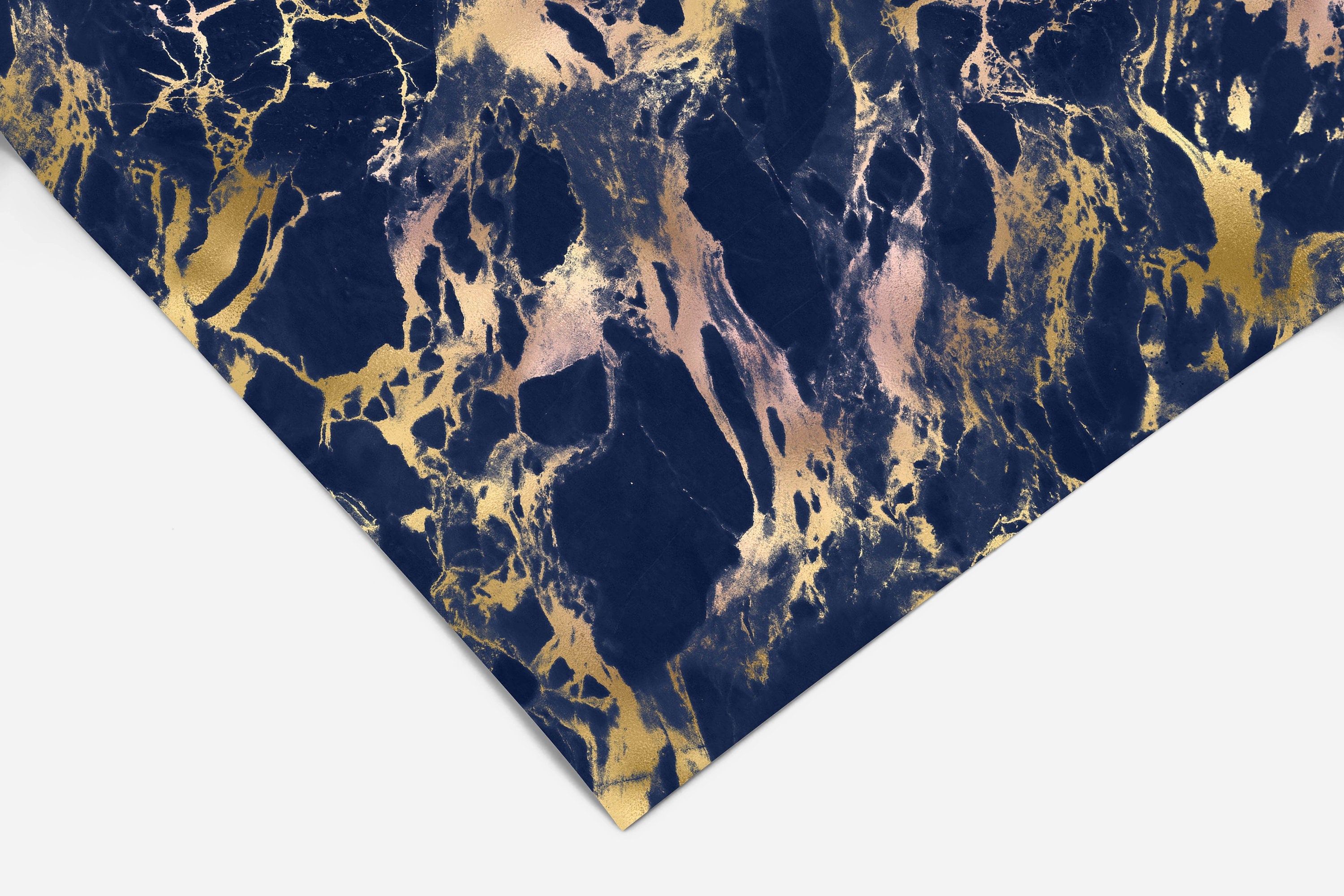 Navy Gold Marble Contact Paper
