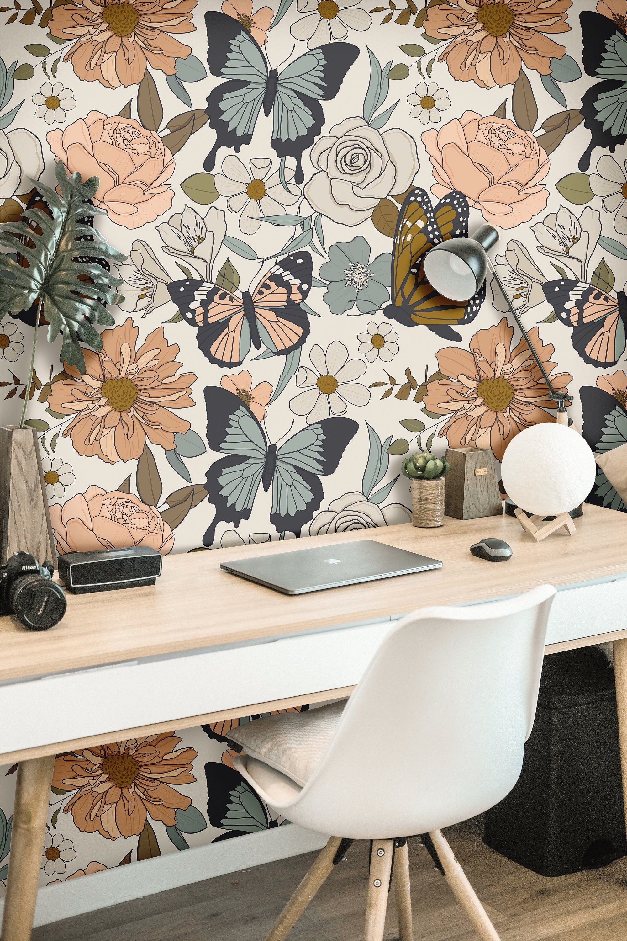 Vibrant Peel and Stick Butterfly Wallpaper for Any Space
