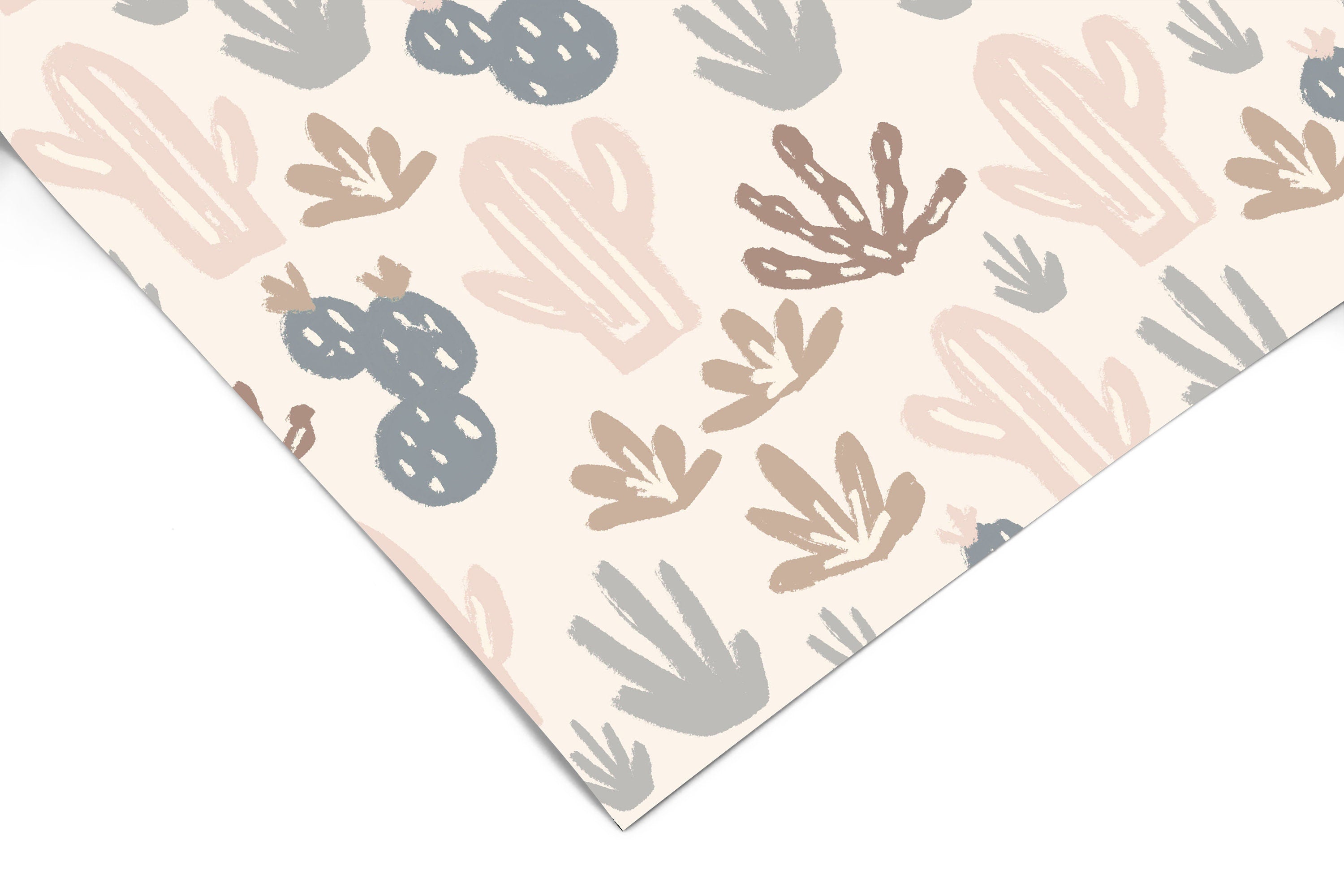 Muted Cactus Pastel Contact Paper | Peel And Stick Wallpaper | Removable Wallpaper | Shelf Liner | Drawer Liner Peel and Stick Paper 1160 - JamesAndColors