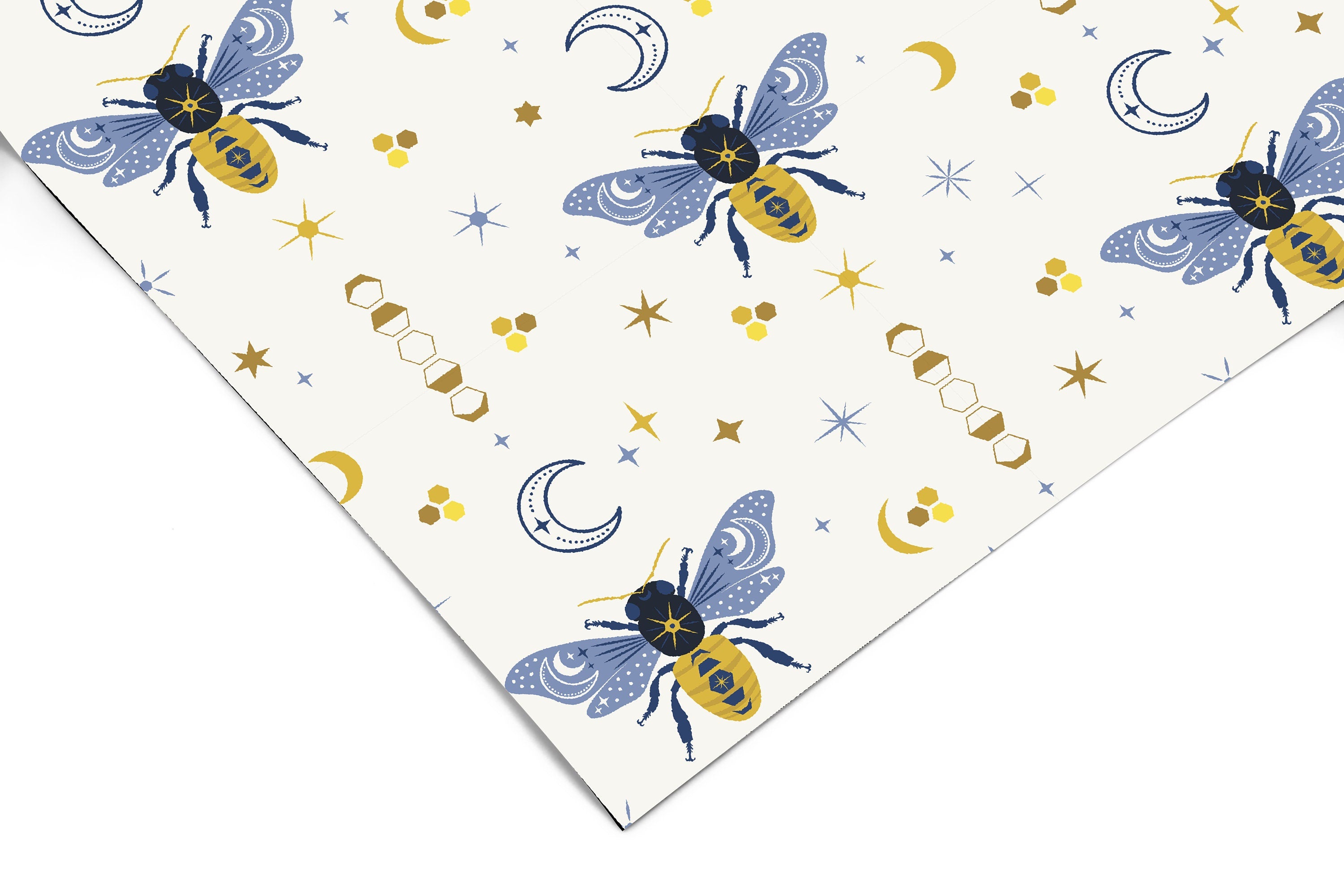 Boho Honeybee Contact Paper | Peel And Stick Wallpaper | Removable Wallpaper | Shelf Liner | Drawer Liner | Peel and Stick Paper 1358 - JamesAndColors