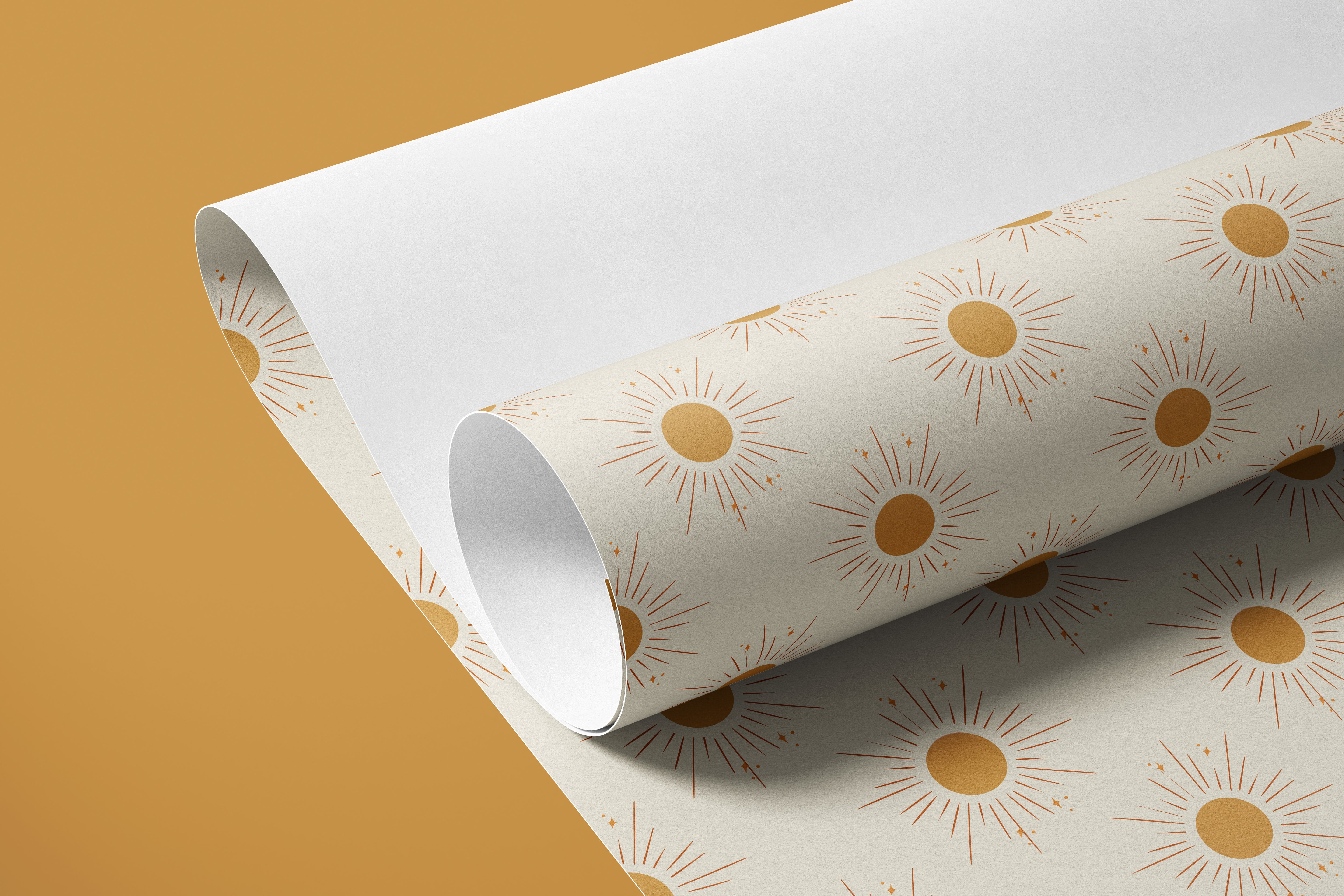 1 Sheet of 18in x 48in (4ft) Brilliant Blaze Golden Celestial DISCOUNTED Contact Paper 1032 - James And Colors