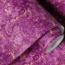Contact paper 1051: Rich purple marble contact paper with gold veining, featuring a luxurious stone-inspired texture for elegant home décor applications.