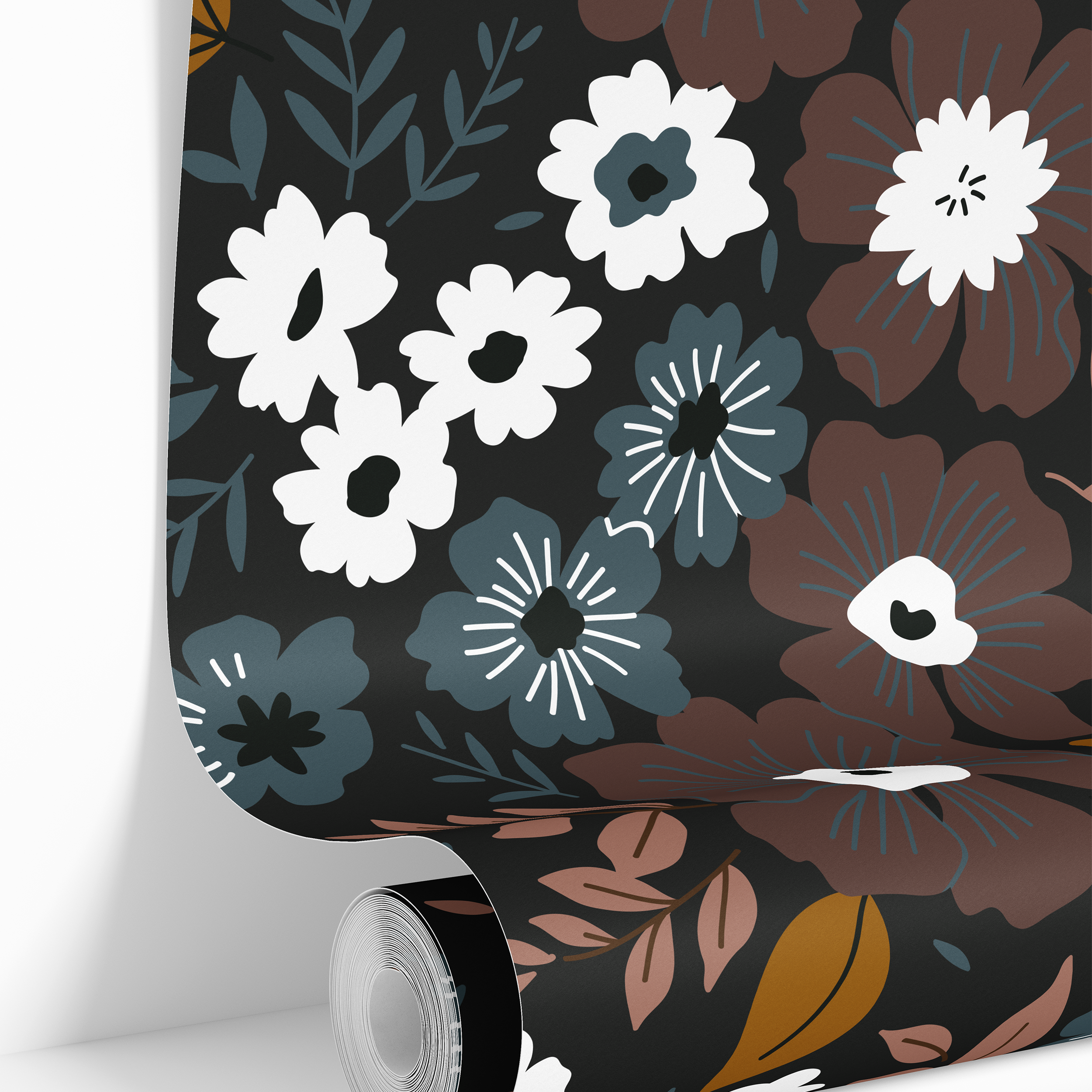 Autumn Arrangement | Moody Floral Removable Wallpaper for Kitchen, Bedroom, Doors, Walls, DIY Home Decor 1060a - James And Colors