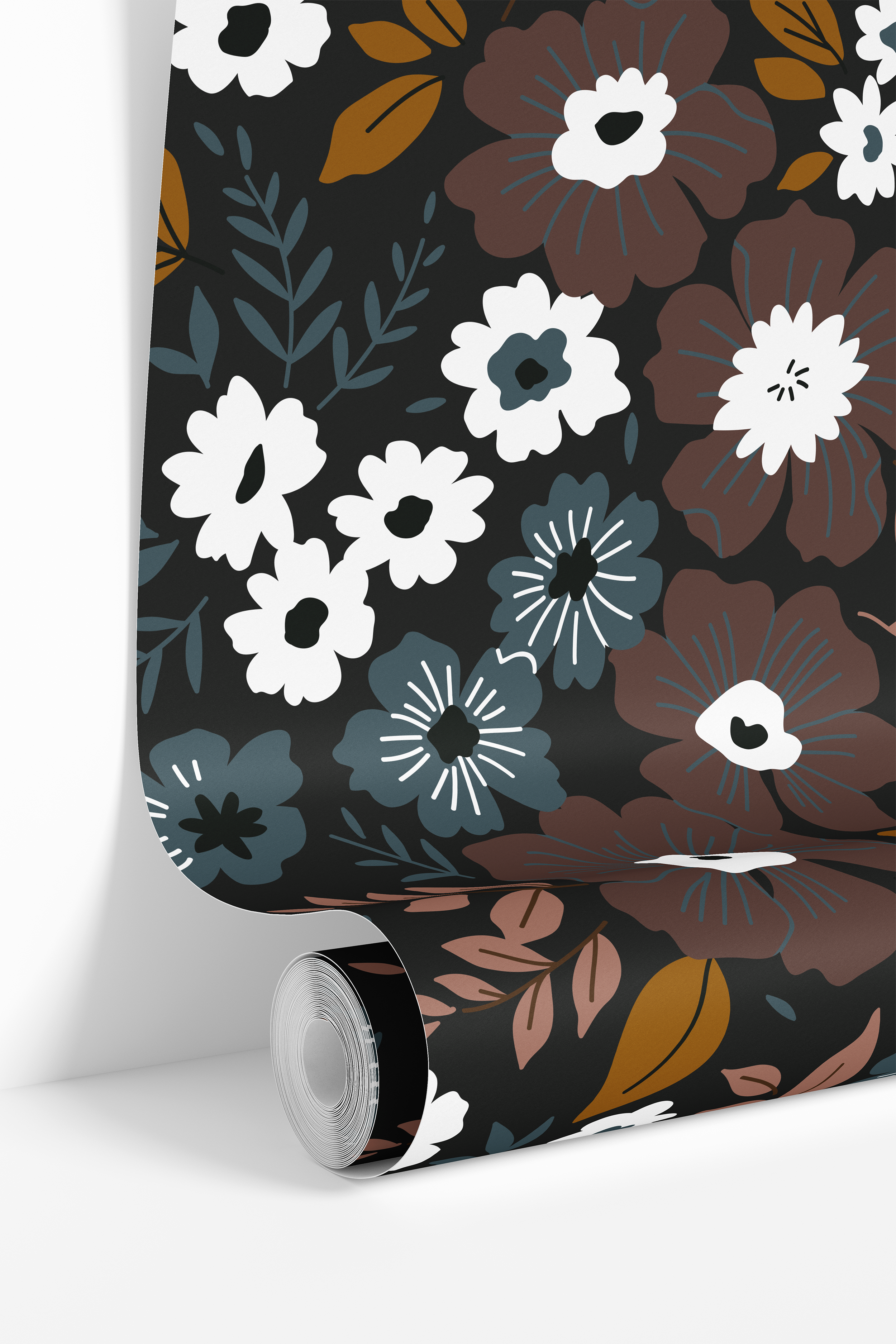 Autumn Arrangement | Moody Floral Removable Wallpaper for Kitchen, Bedroom, Doors, Walls, DIY Home Decor 1060a - James And Colors