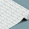 Contact Paper 1095: Vintage bicycle contact paper featuring hand-drawn bicycles with floral baskets in soft muted blue tones for a charming and whimsical countryside aesthetic.