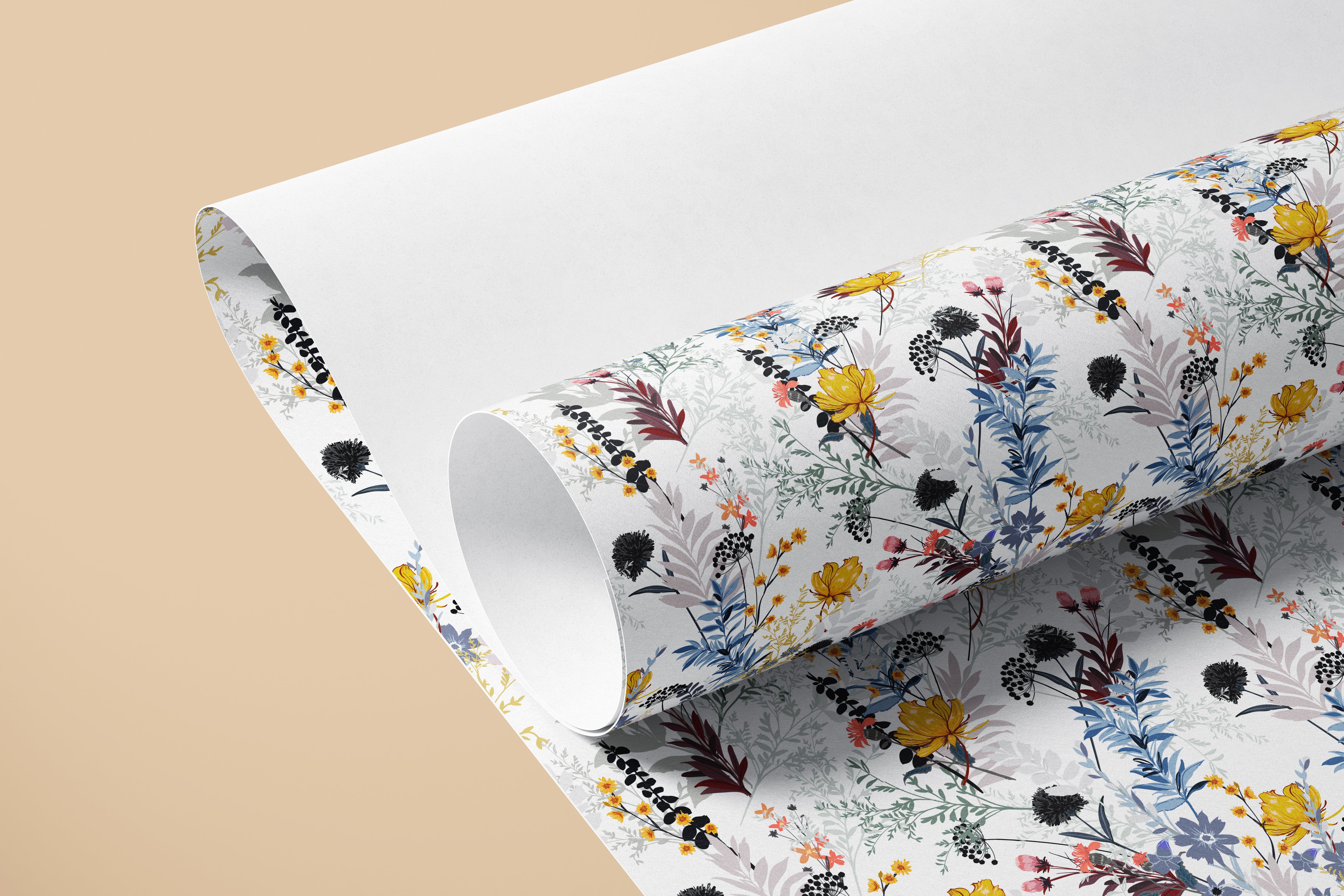 Wildflower Wonderland | Colorful Floral Removable Contact Paper for Shelves, Cabinets, Walls, DIY Home Decor 1114