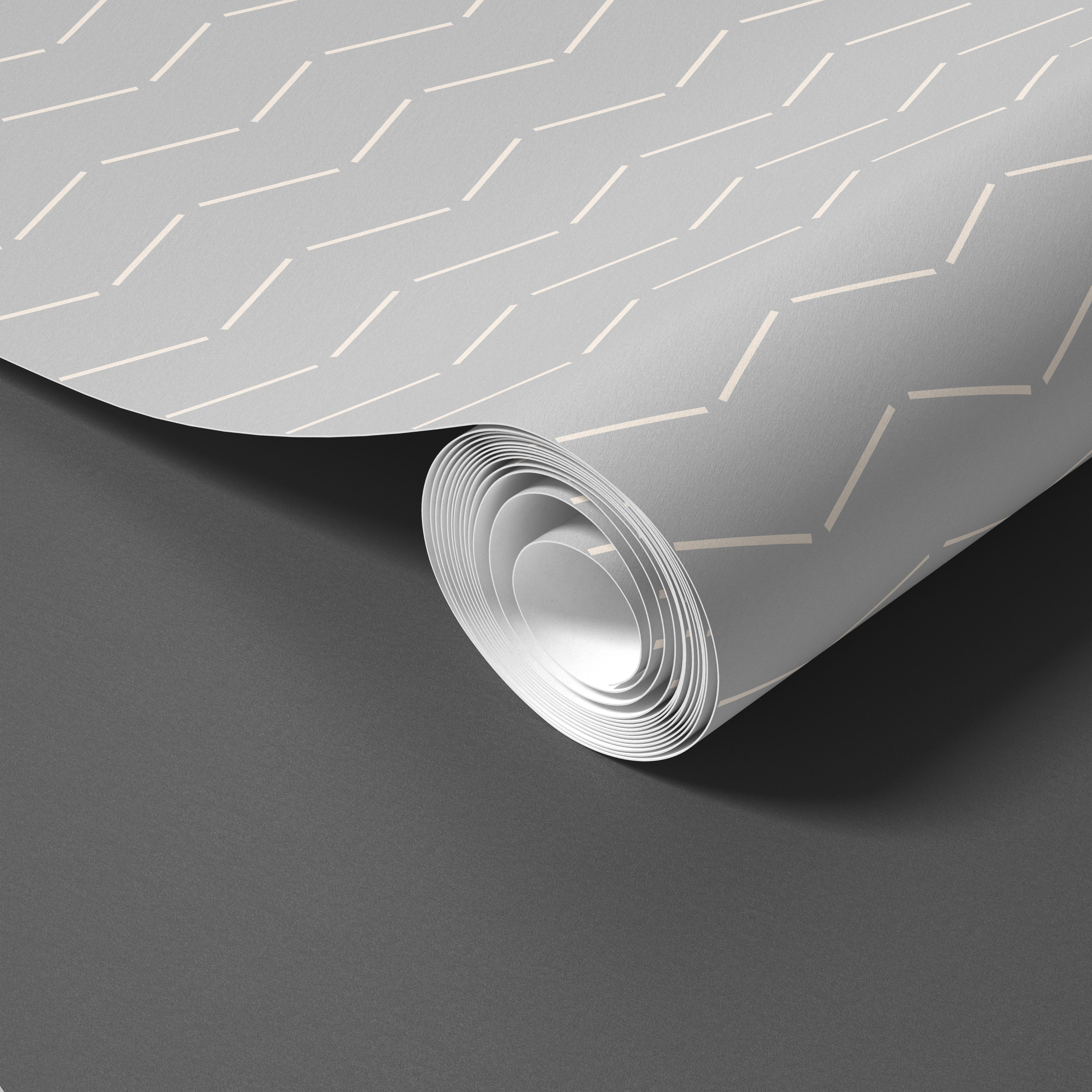 Contact Paper 1119: Modern gray geometric contact paper with herringbone pattern, perfect for walls, furniture, and DIY projects.
