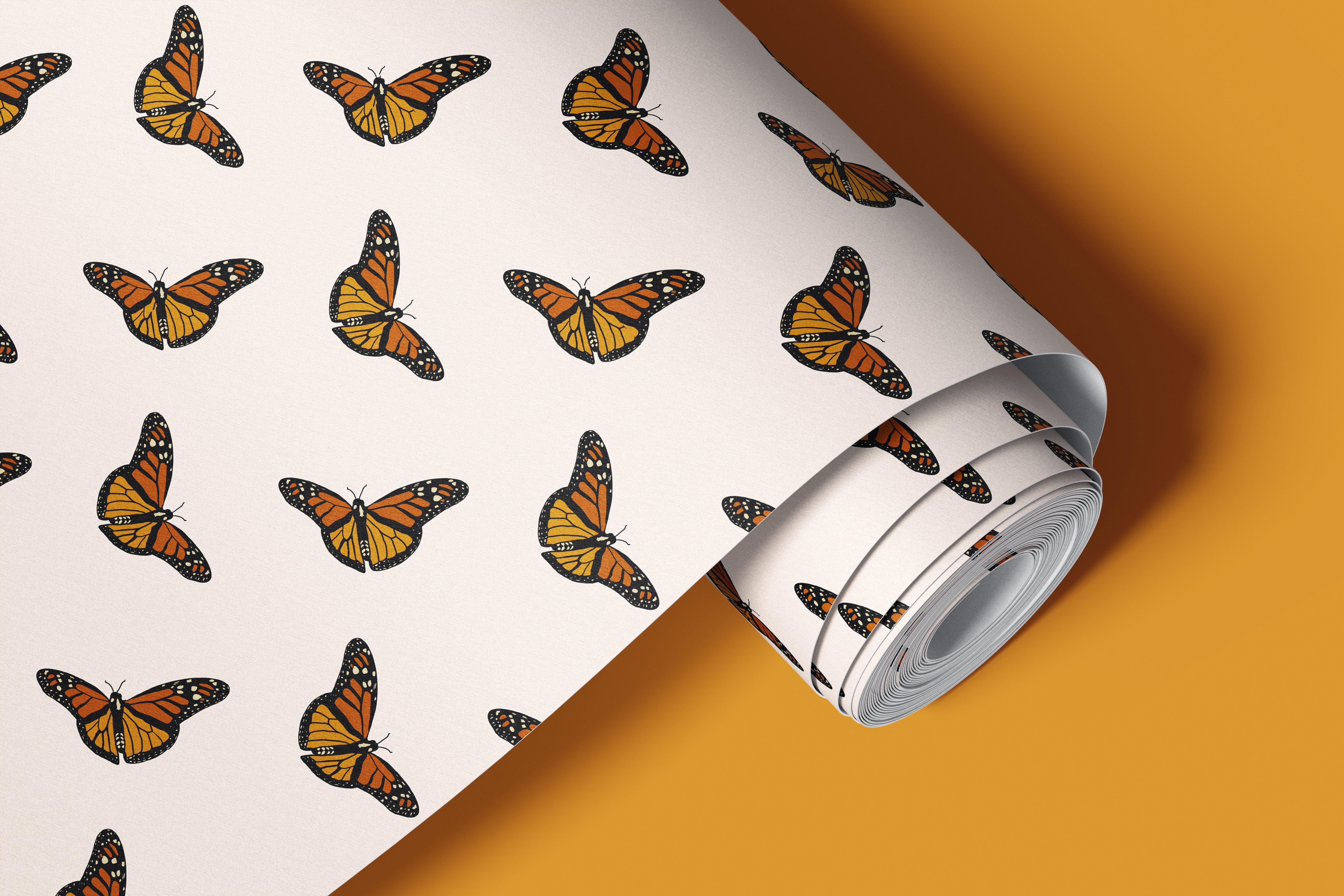 Flutter Fields | Cream Whimsical Removable Contact Paper for Shelves, Cabinets, Walls, DIY Home Decor 1120 - James And Colors