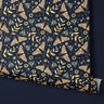 Contact paper 1139: A dark navy contact paper adorned with golden moths, delicate butterflies, and botanical accents, creating a vintage celestial aesthetic with a mystical touch.