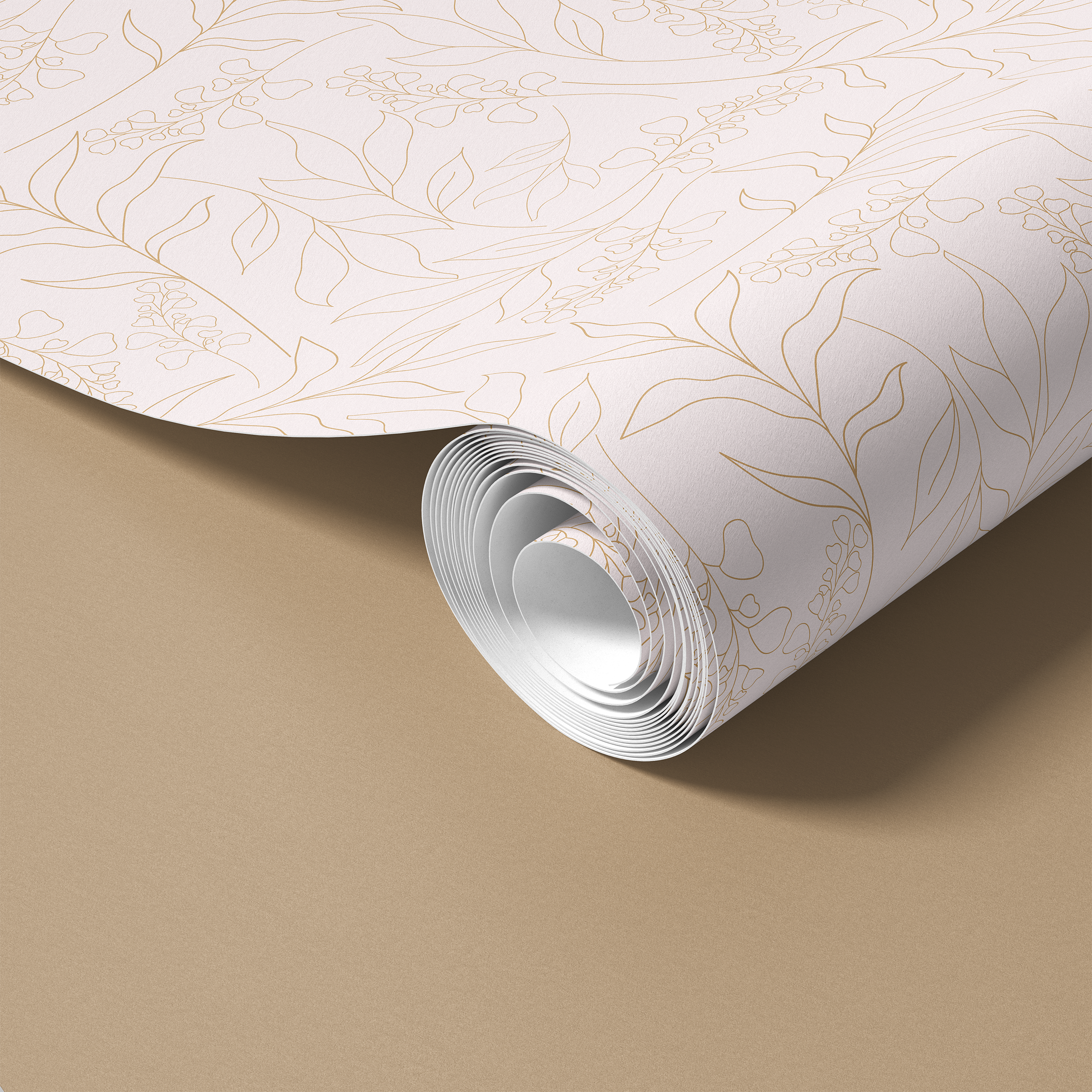 Nature’s Neutrals | Muted Floral Removable Contact Paper for Shelves ...