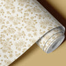Contact paper 1363: A hand-drawn floral contact paper featuring delicate golden daisy sketches on a soft white background, creating a minimalist and vintage-inspired botanical aesthetic.