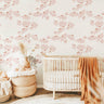 Wallpaper Peel and Stick Wallpaper Baby Pink Floating Flowers Large Floral Removeable Wallpaper Wall Decor Wall Art Room Decor 1452a - James And Colors