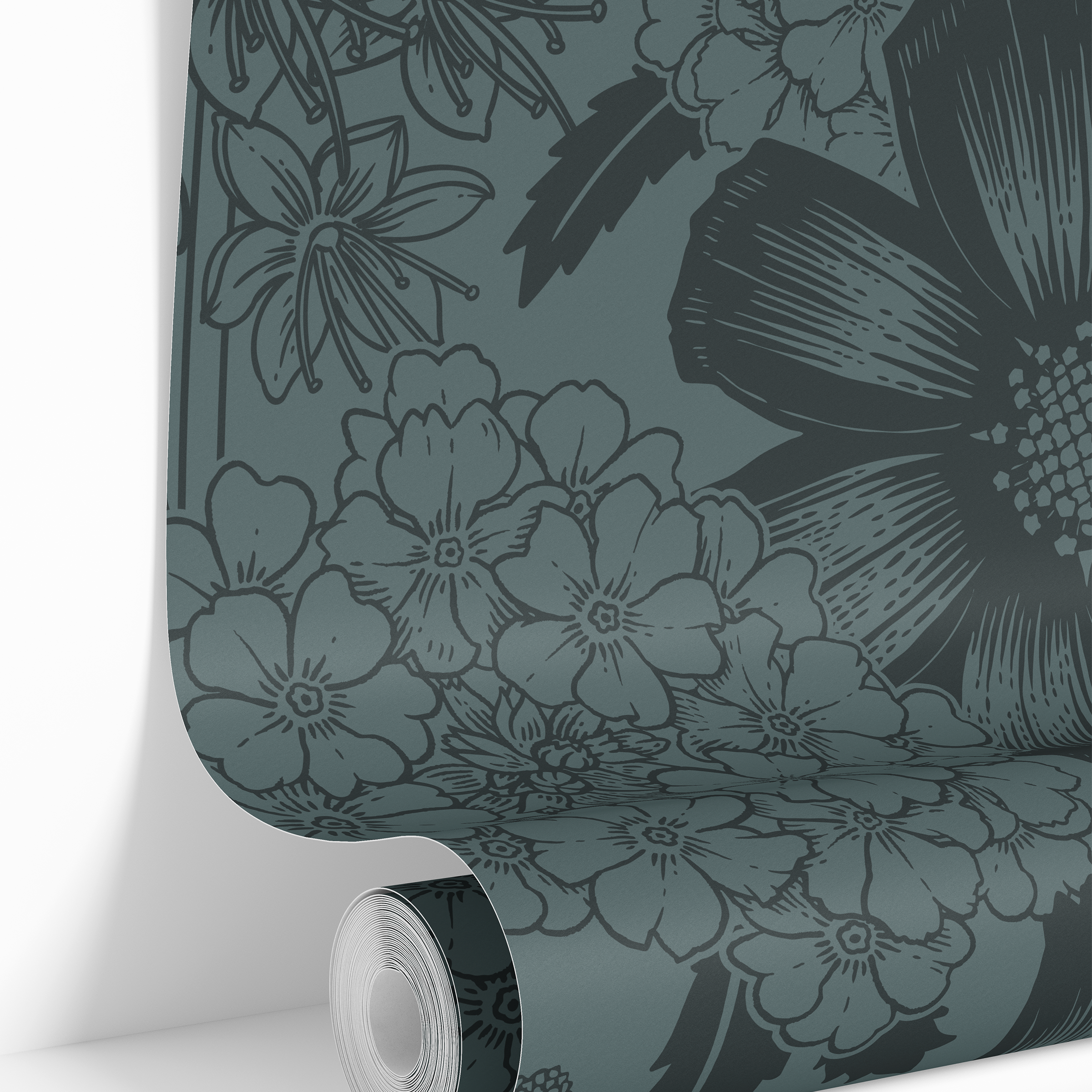 Earthy Elegance | Two-Toned Floral Removable Wallpaper for Entryway, Bedroom, Doors, Walls, DIY Home Decor 1482 - James And Colors