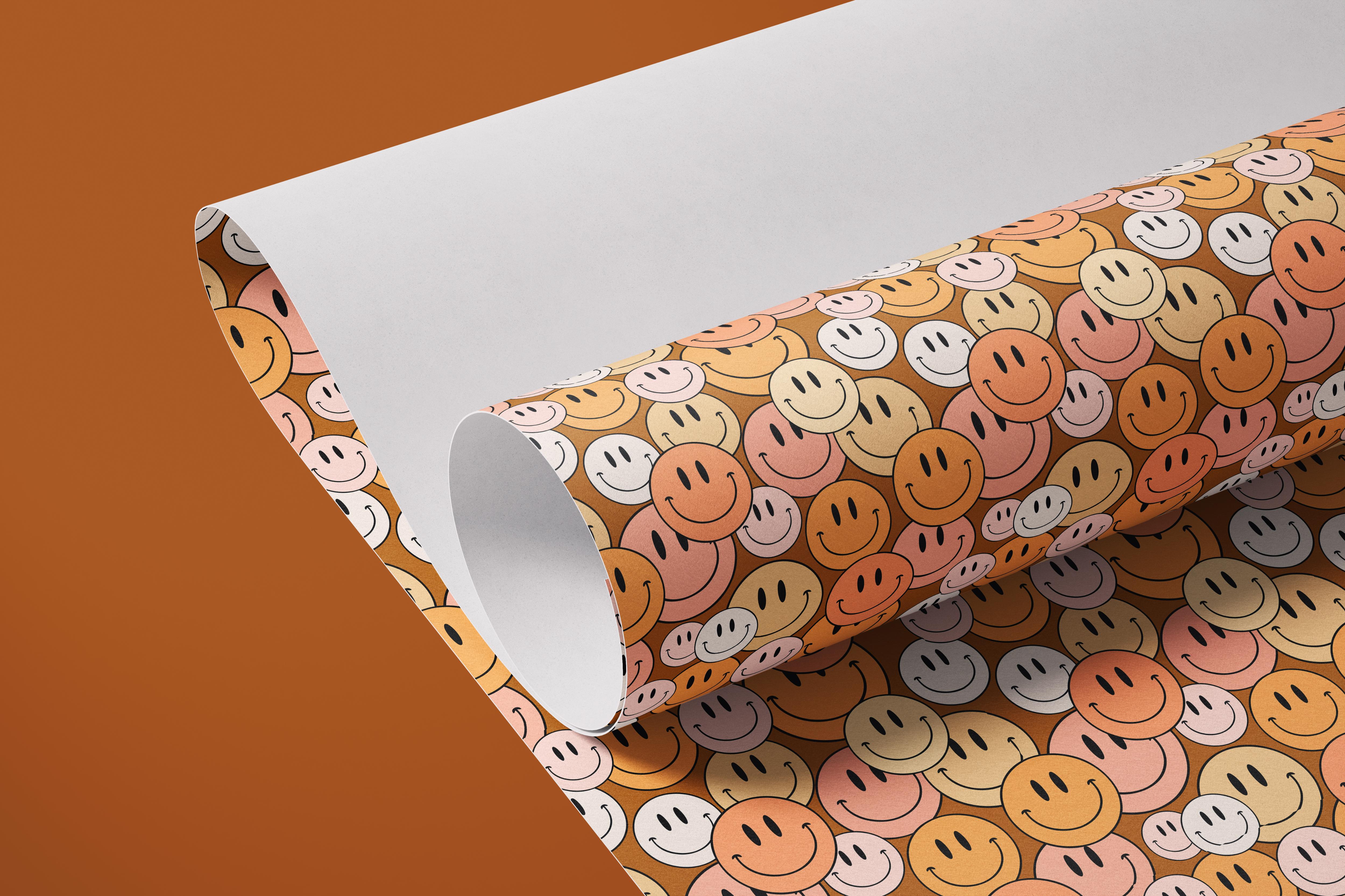 Boho Smiley Face Contact Paper | Peel And Stick Wallpaper | Removable Wallpaper | Shelf Liner | Drawer Liner | Peel and Stick Paper 1533 - James And Colors