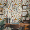 Butterfly and Moth on a Wildflower Field | Wallpaper Peel and Stick | Removable Wallpaper | Peel and Stick Wallpaper | Wall Paper Peel And Stick | 1578 - James And Colors