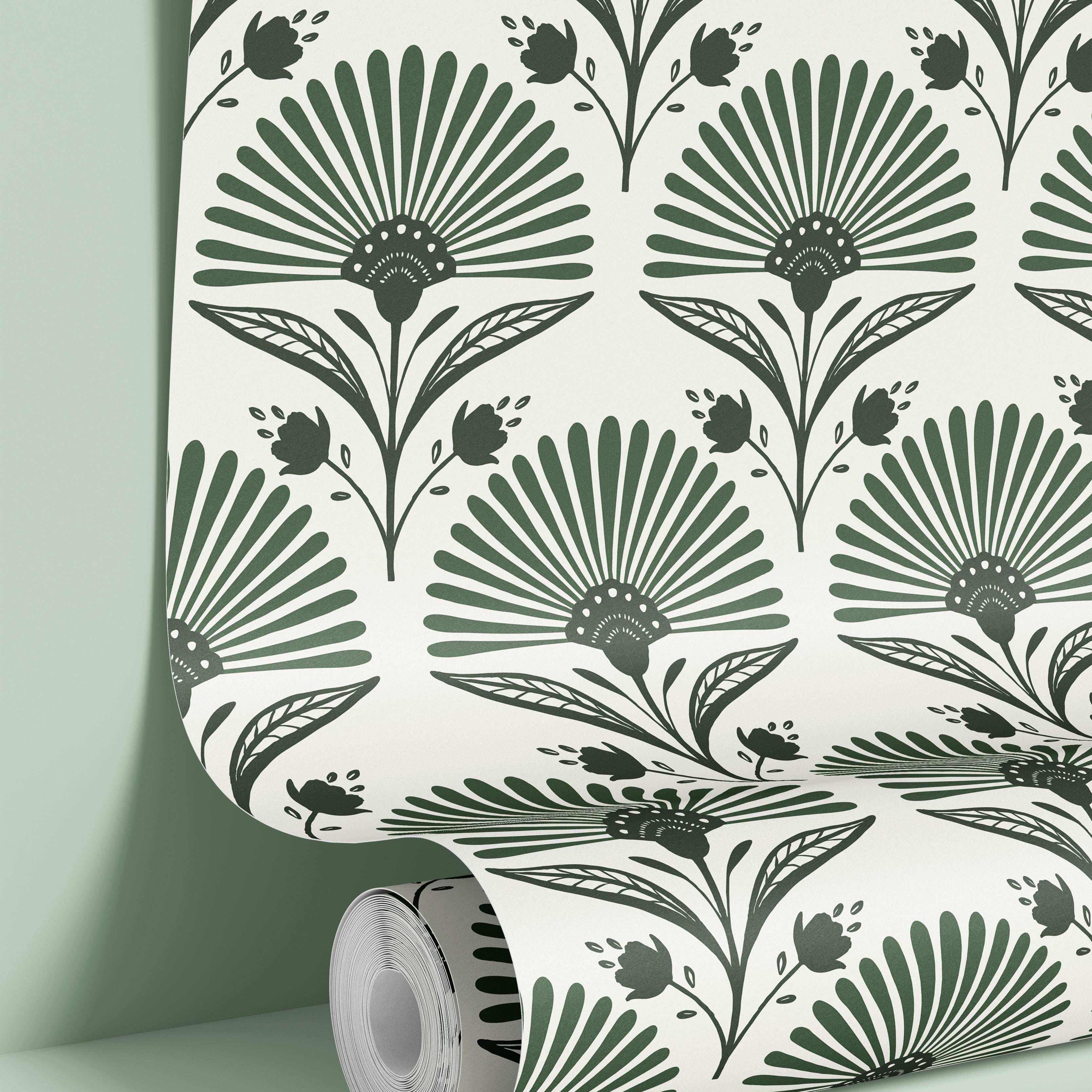 Deco Inspired Dandelions Dual Tone | Wallpaper Peel and Stick | Removable Wallpaper | Peel and Stick Wallpaper | Wall Paper Peel And Stick | 1589 - James And Colors