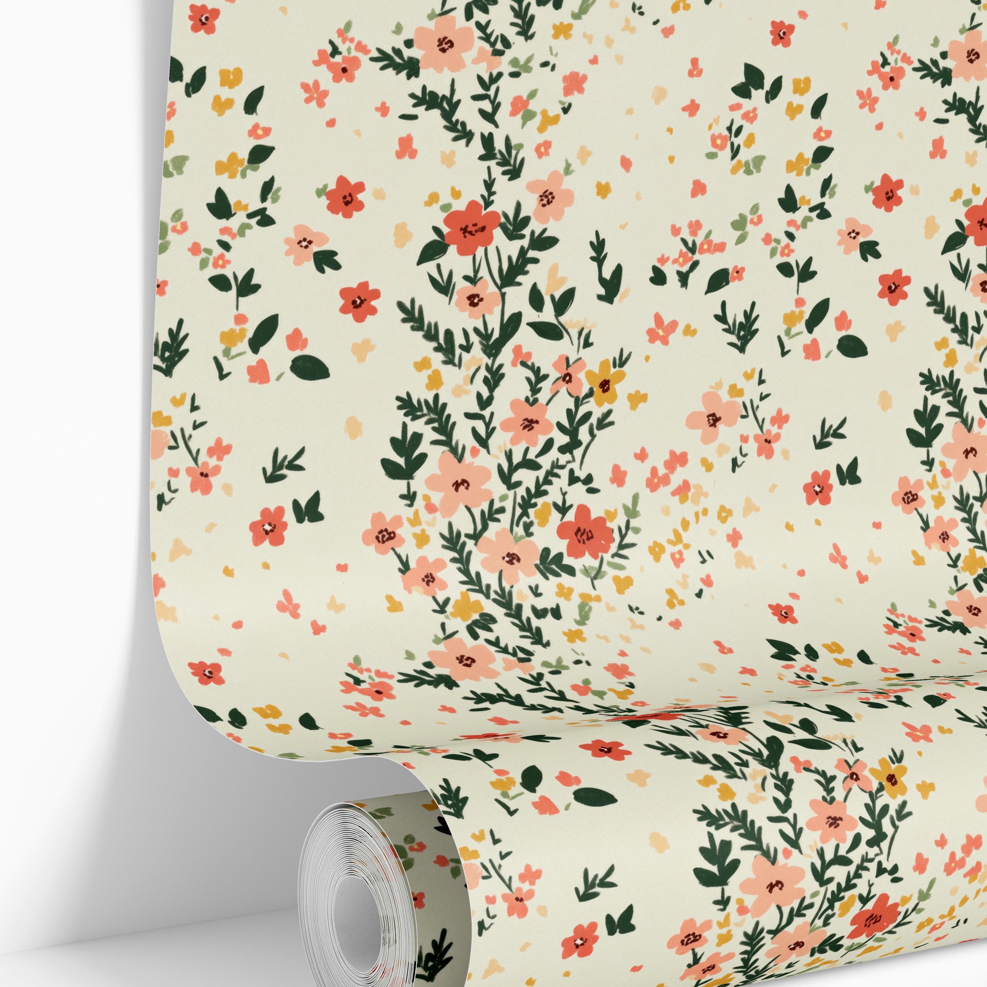 Colorful Floral Confetti | Peel And Stick Wallpaper | Adhesive Wallpaper | Wallpaper Peel Stick Wall Mural 1631 - James And Colors