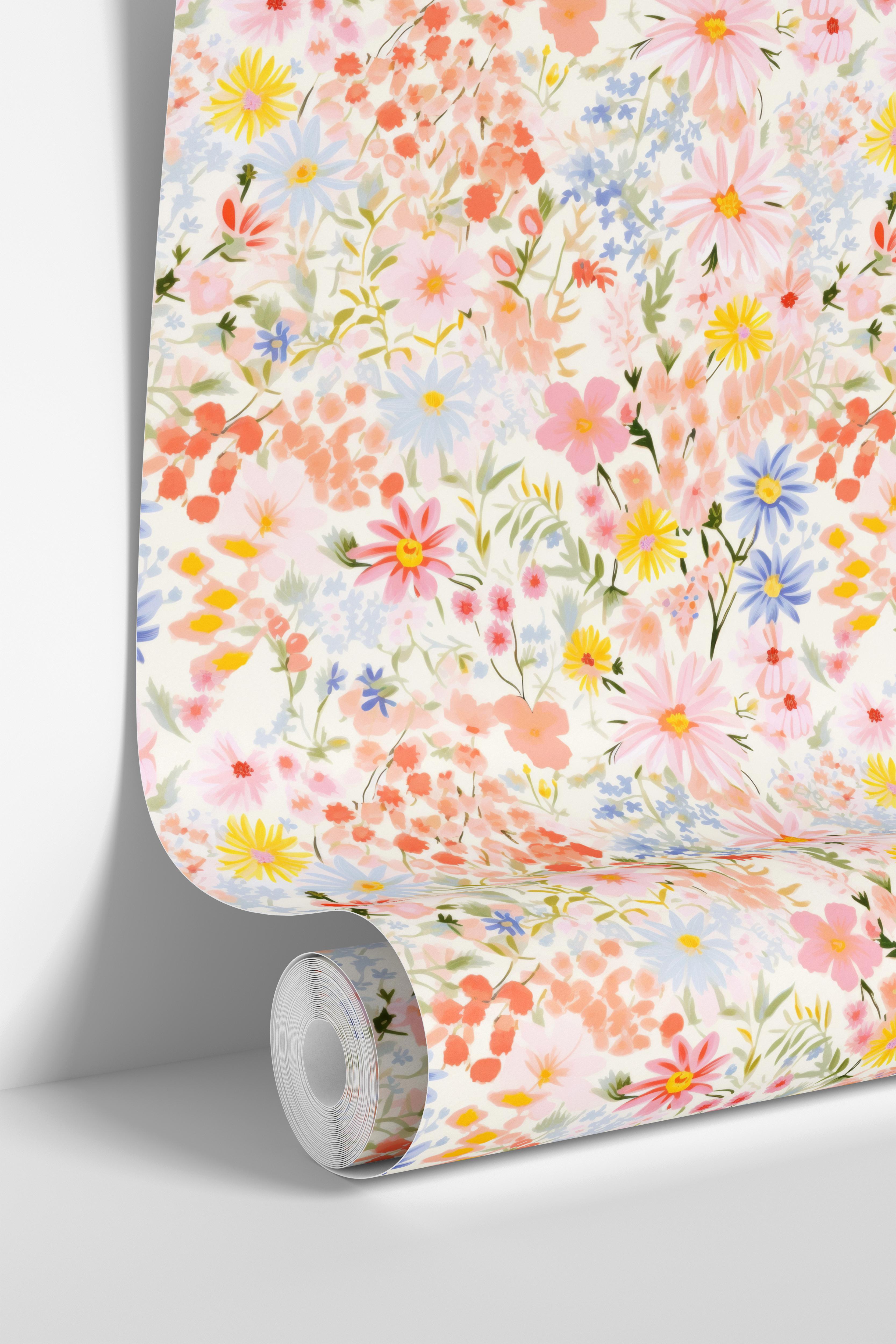 Spring Garden Bliss | Peel And Stick Wallpaper | Adhesive Wallpaper | Nursery Wallpaper Peel Stick Wall Mural 1643 - James And Colors