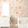 Minted Meadow | Pastel Floral Removable Wallpaper for Nursery, Bedroom, Walls, DIY Home Decor 1652 - James And Colors