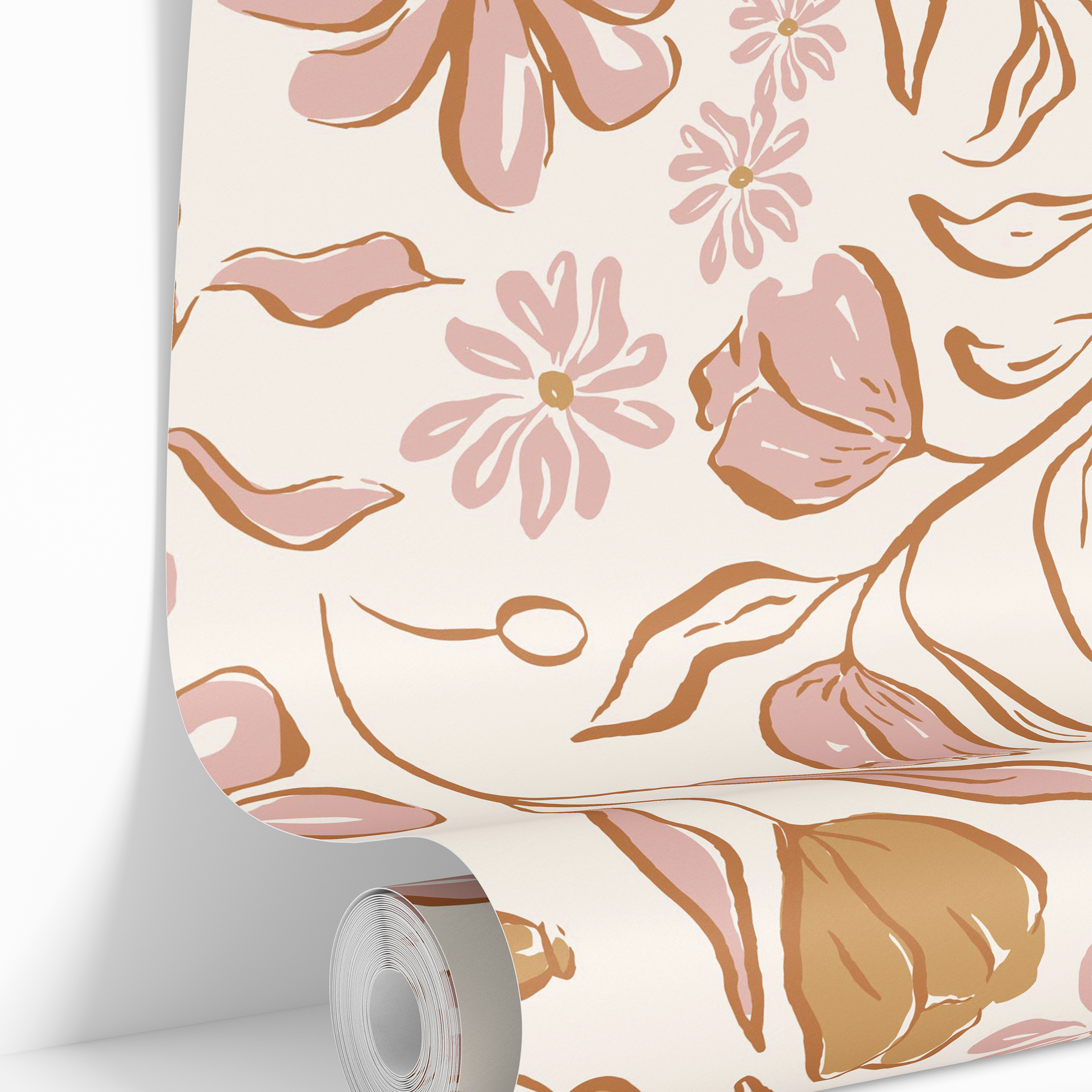 Petal Pathway | Pastel Floral Removable Wallpaper for Nursery, Bedroom, Walls, DIY Home Decor 1654 - James And Colors