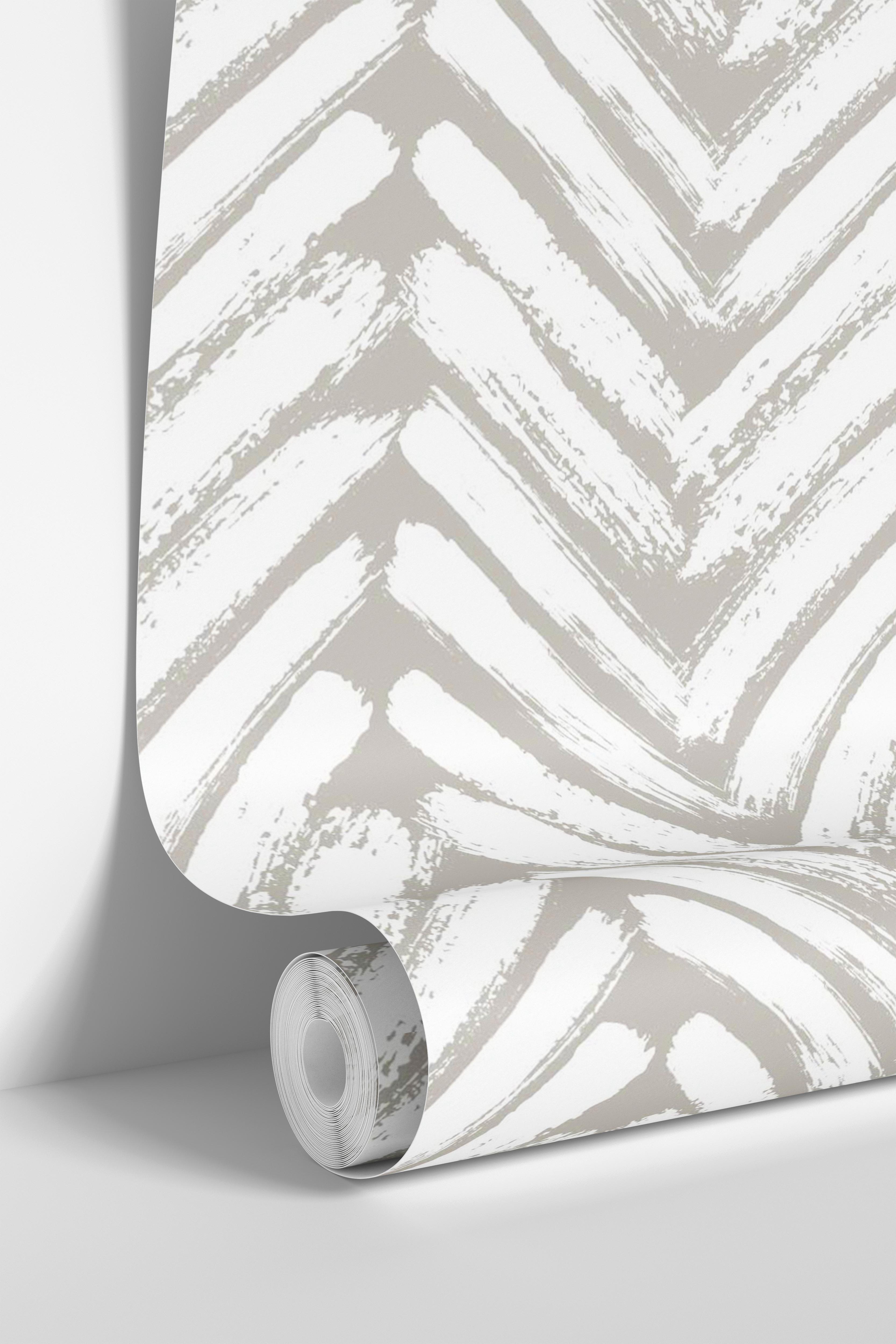 Modern Gray Chevron | Peel And Stick Wallpaper | Adhesive Wallpaper | Wallpaper Peel Stick Wall Mural 1670 - James And Colors