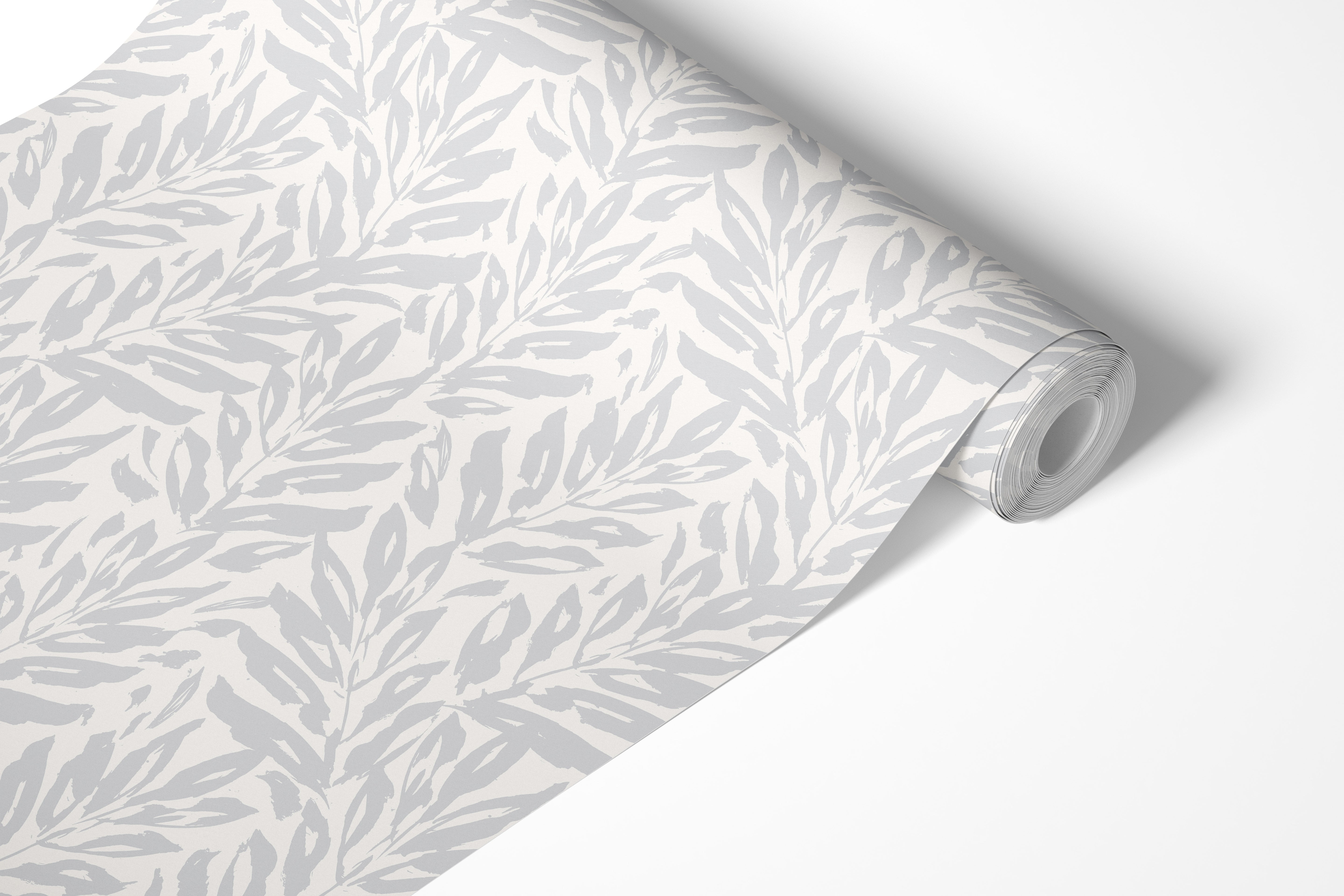 Botanical Leaves Light Gray Modern Contact Paper | Shelf Liner | Drawer Liner | Peel Stick Paper 1814 - James And Colors