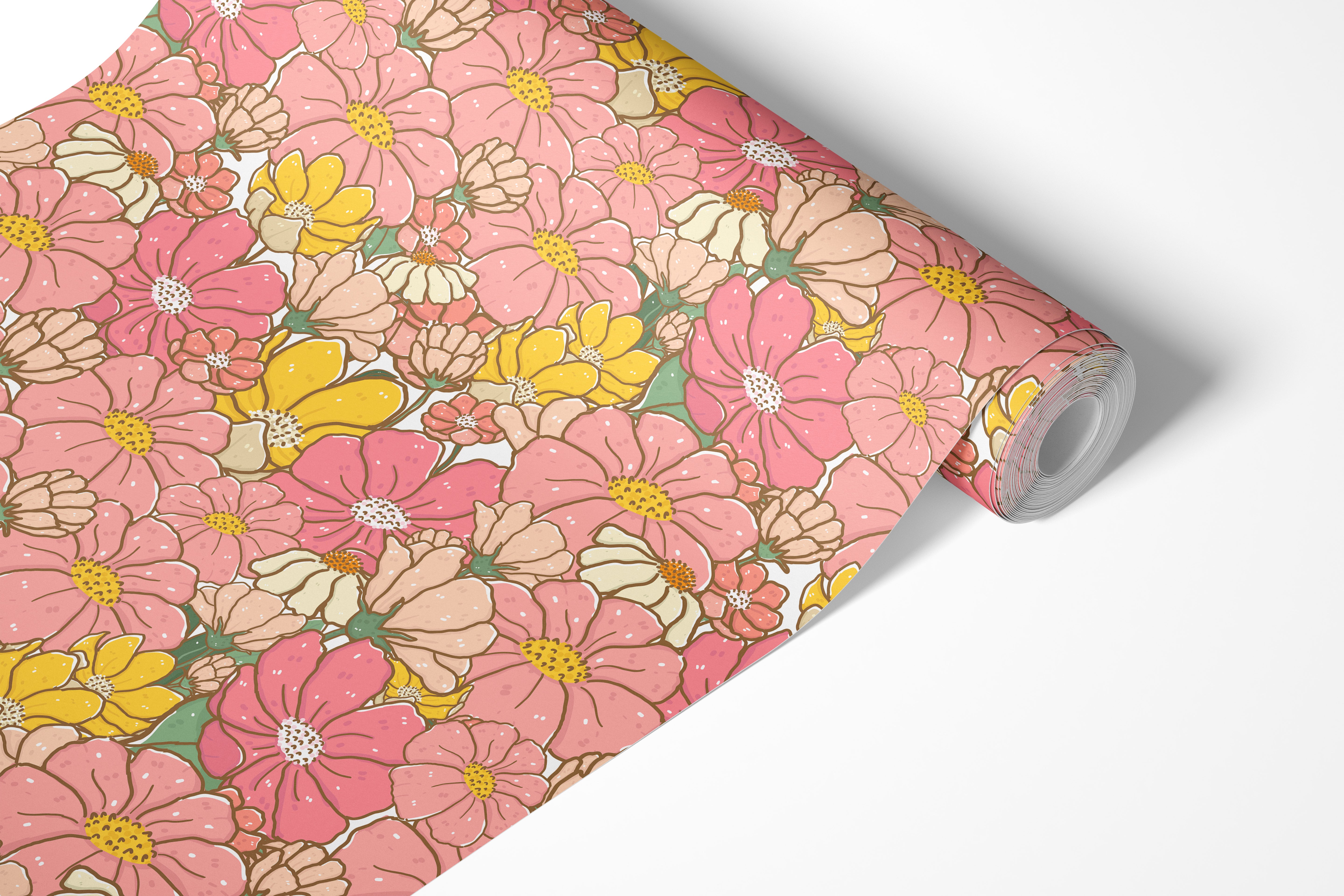 Pink Bountiful Garden Contact Paper | Shelf Liner | Drawer Liner | Peel Stick Paper 1819 - James And Colors