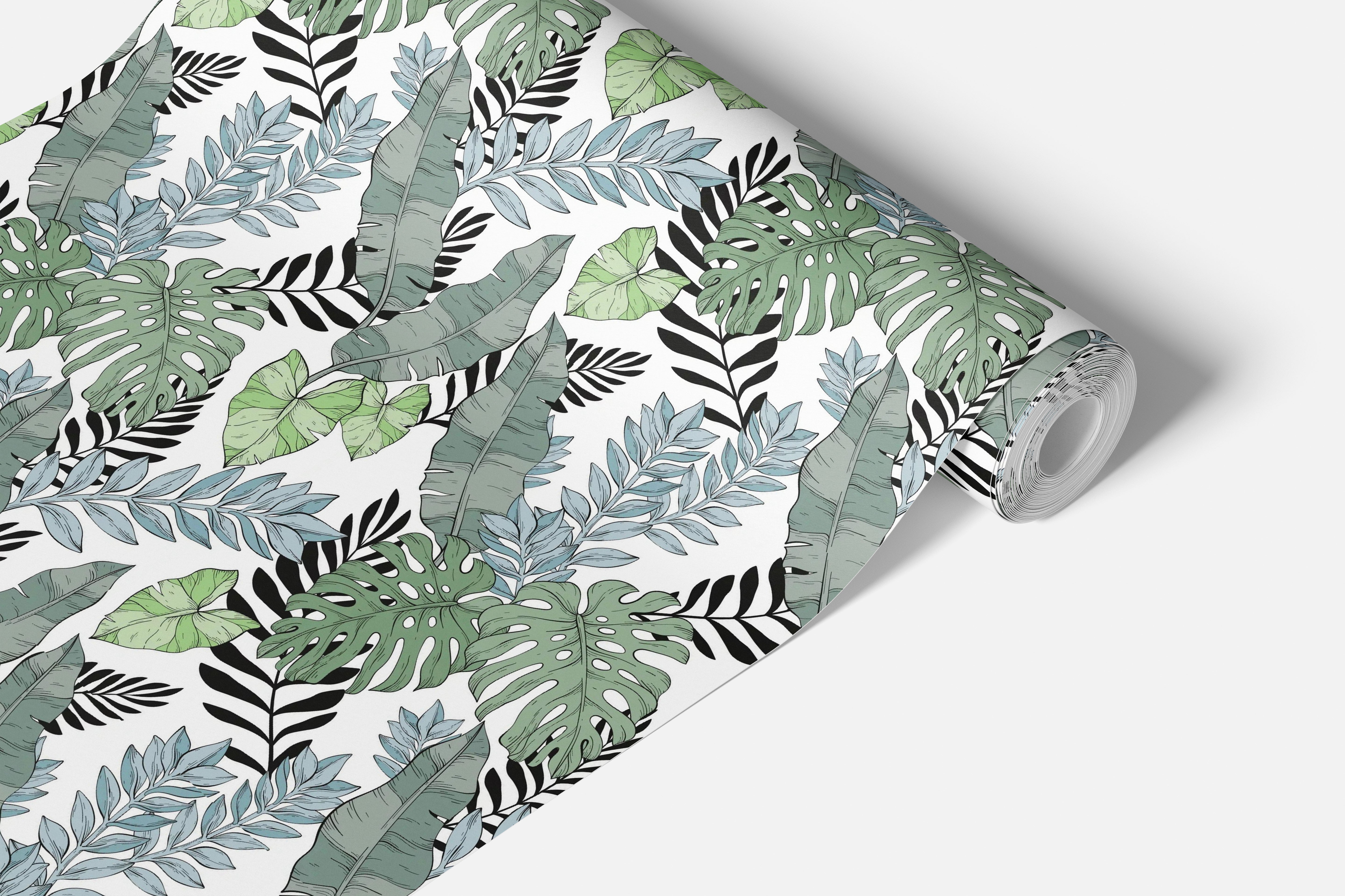 Tropical Leaves Contact Paper | Shelf Liner | Drawer Liner | Peel Stick Paper 1836 - James And Colors