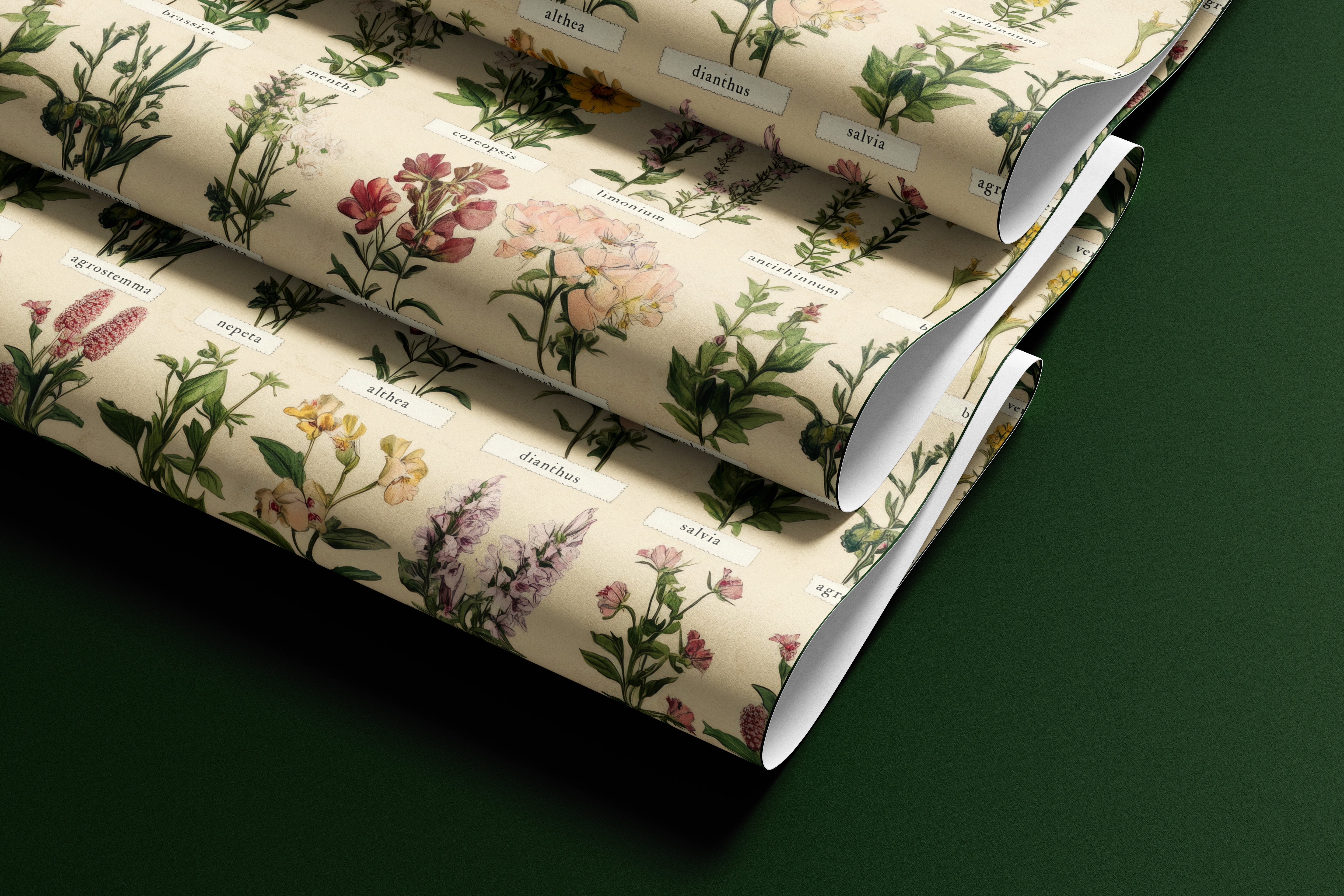 Garden Guide | Neutral Floral Removable Contact Paper for Shelves, Cabinets, Walls, DIY Home Decor 1855