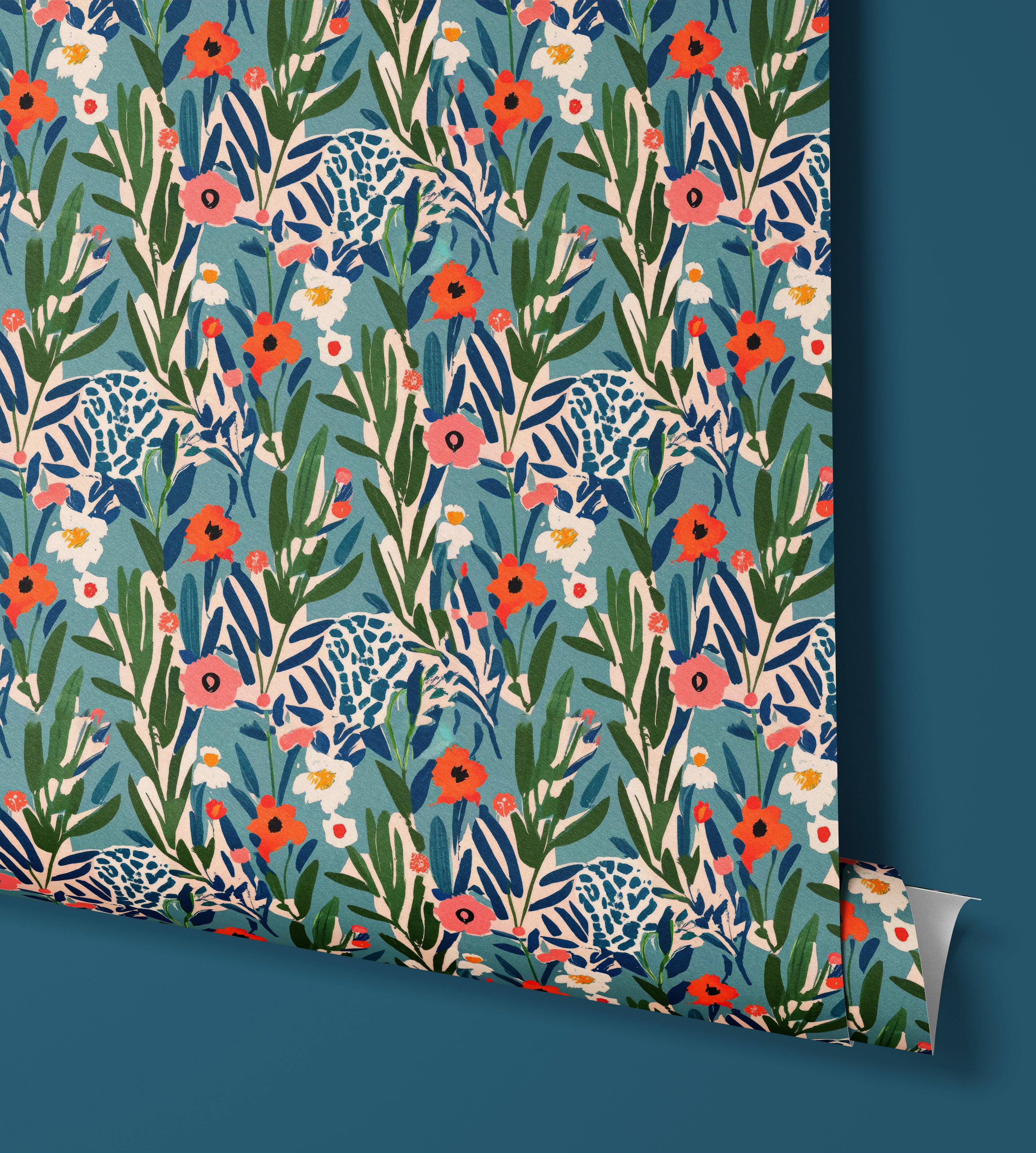 Meadow Magic | Neutral Botanical Removable Contact Paper for Shelves ...