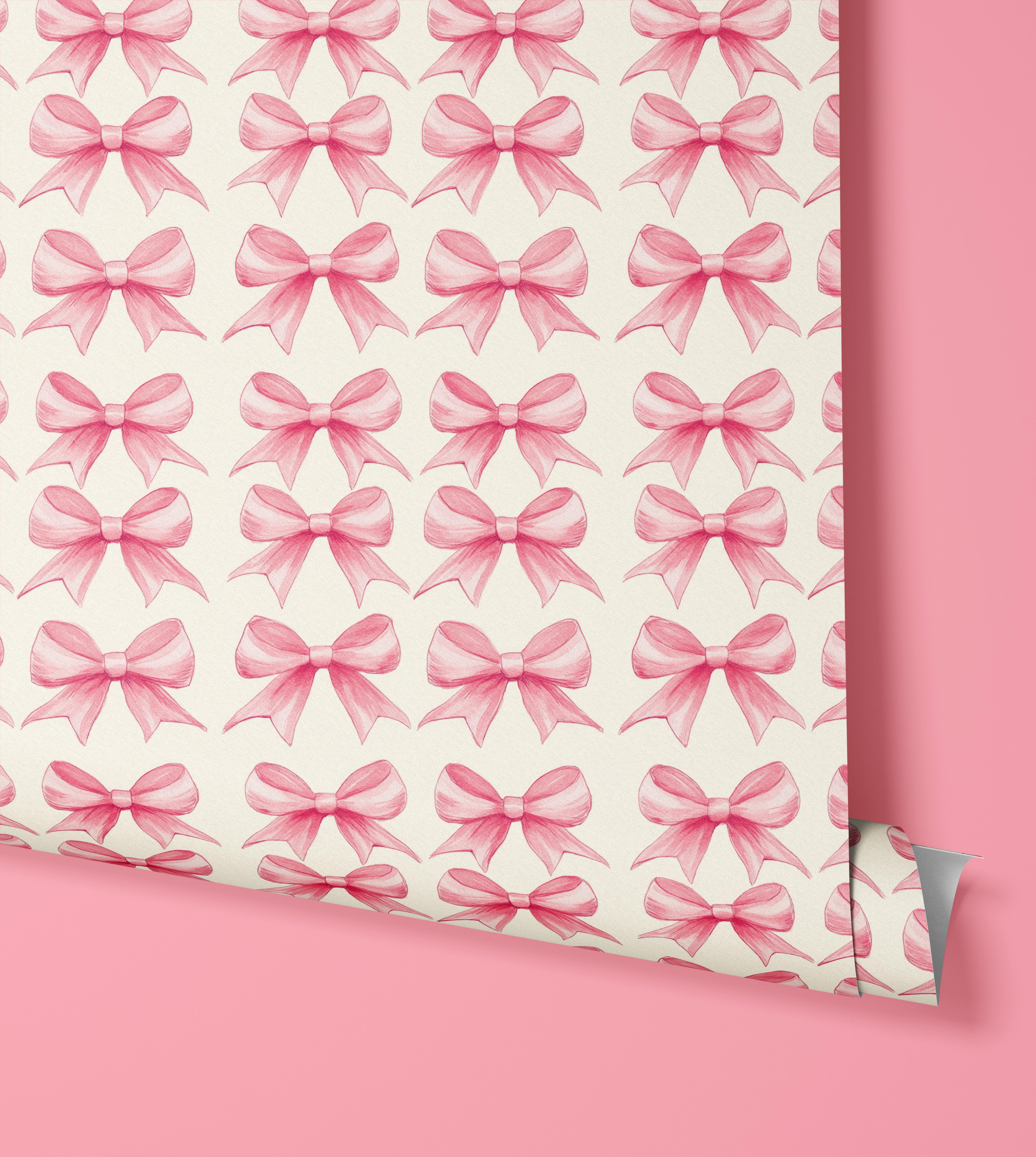 Bowtiful Bliss | Pastel Whimsical Removable Contact Paper for Shelves ...