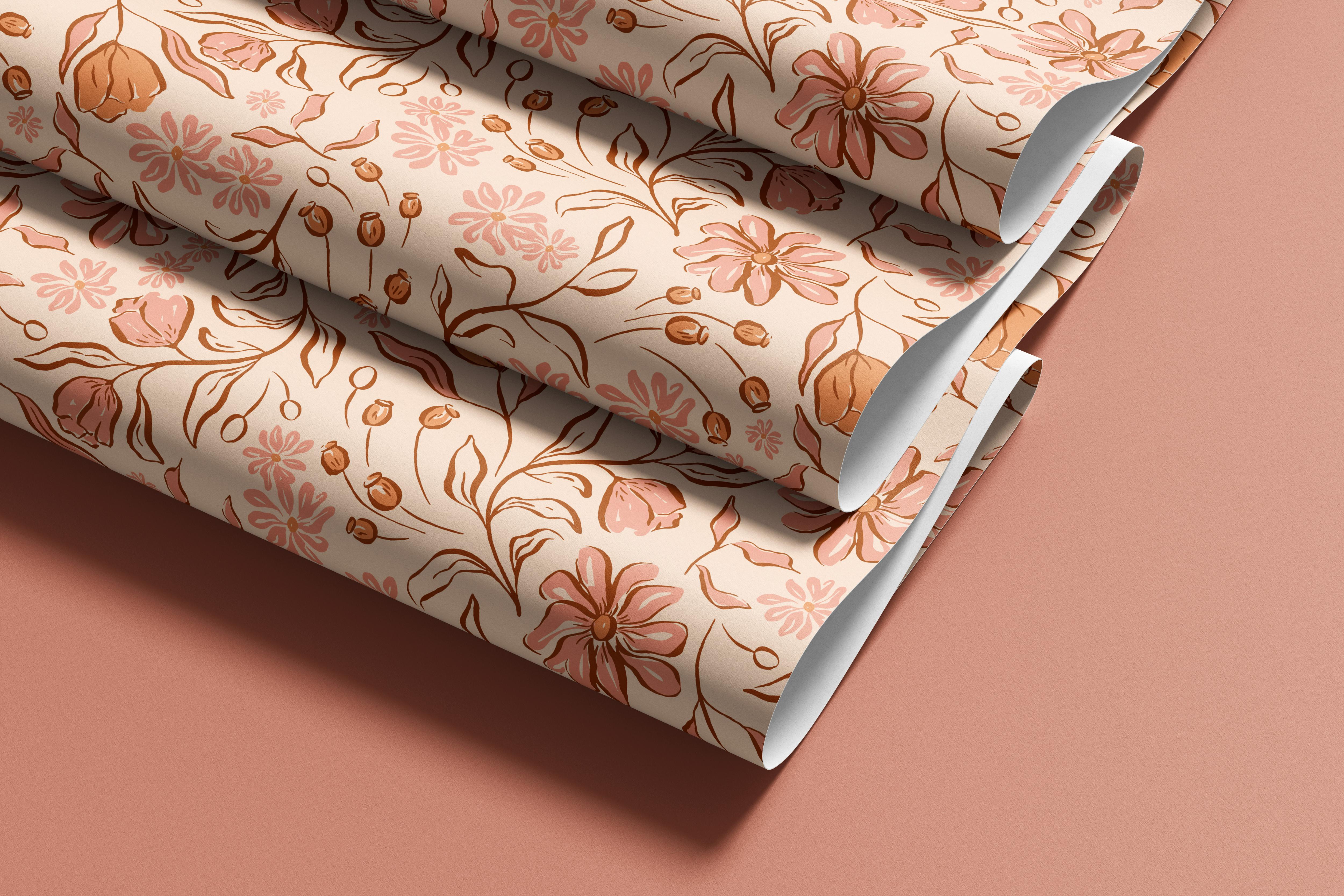 Petal Poetry | Pastel Floral Removable Contact Paper for Shelves, Cabinets, Walls, DIY Home Decor 1895