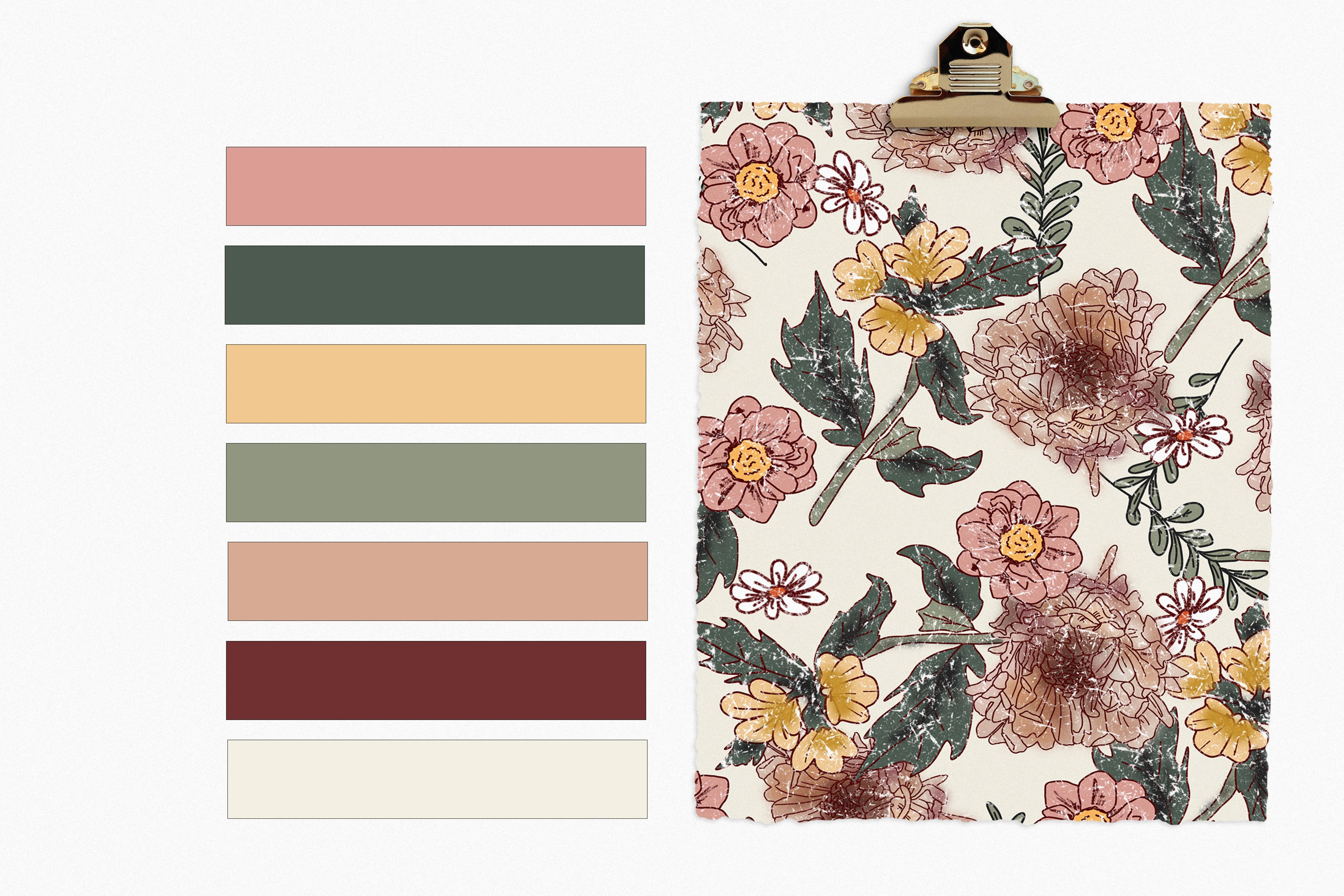 Rustic Romance | Pink Floral Removable Wallpaper for Kitchen, Bedroom, Doors, Walls, DIY Home Decor 1904 - James And Colors