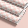 Contact paper 1915: contact paper roll of pink and white alternating checkered tile.