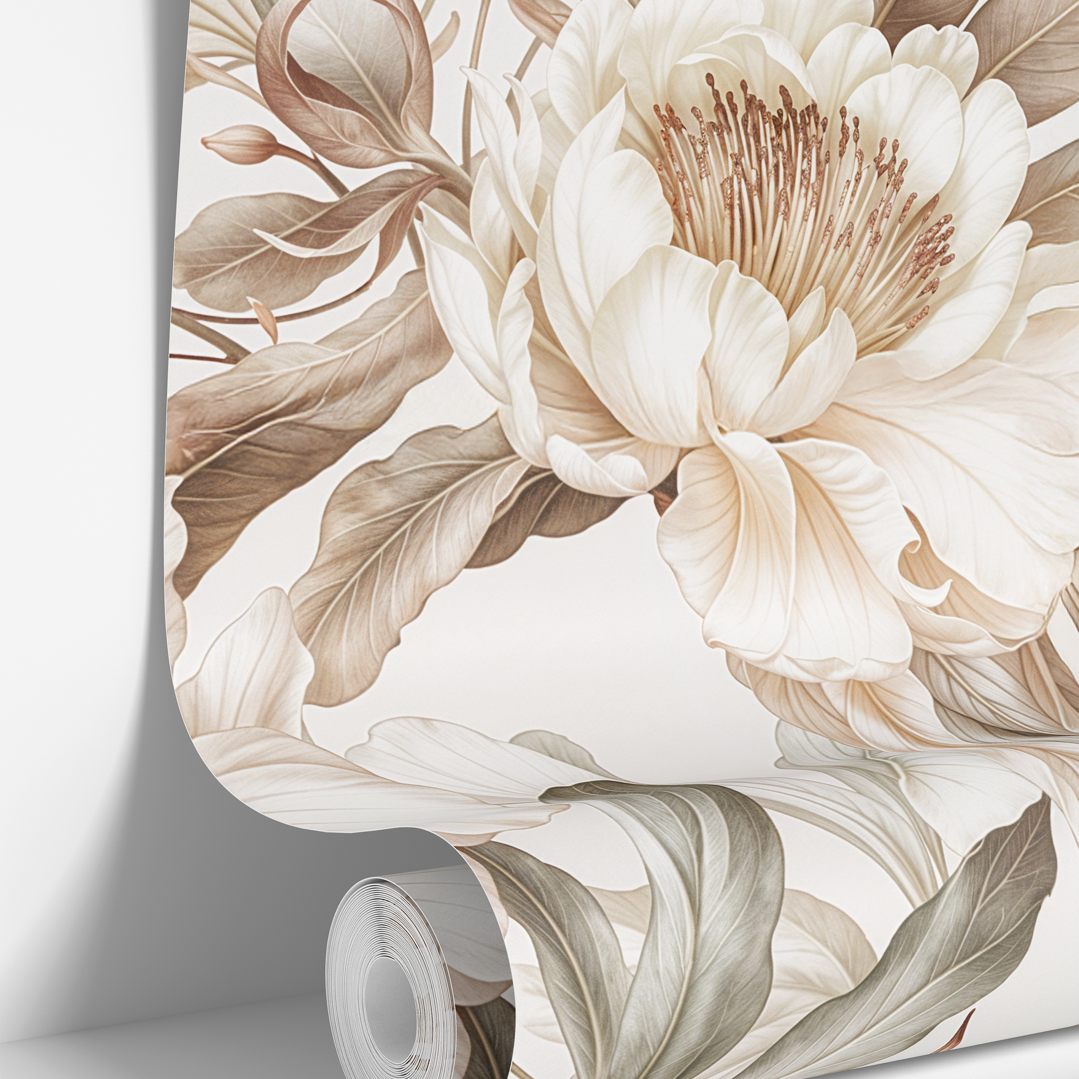 Softly Sunlit | Blue Botanical Removable Wallpaper for Living Room, Bedrooms, Doors, Walls, DIY Home Decor 1915 - James And Colors