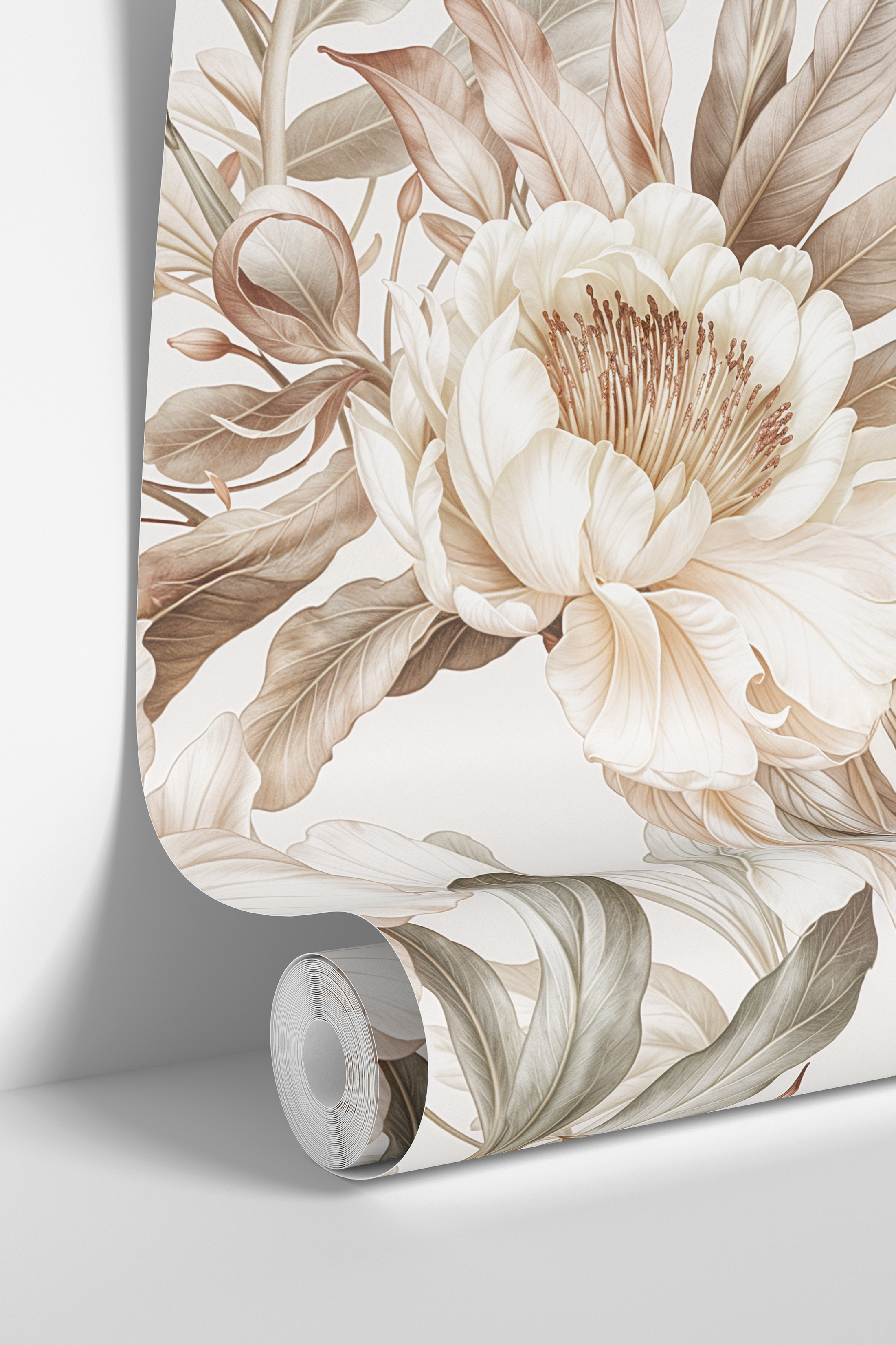 Softly Sunlit | Blue Botanical Removable Wallpaper for Living Room, Bedrooms, Doors, Walls, DIY Home Decor 1915 - James And Colors