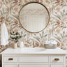 Softly Sunlit | Blue Botanical Removable Wallpaper for Living Room, Bedrooms, Doors, Walls, DIY Home Decor 1915 - James And Colors