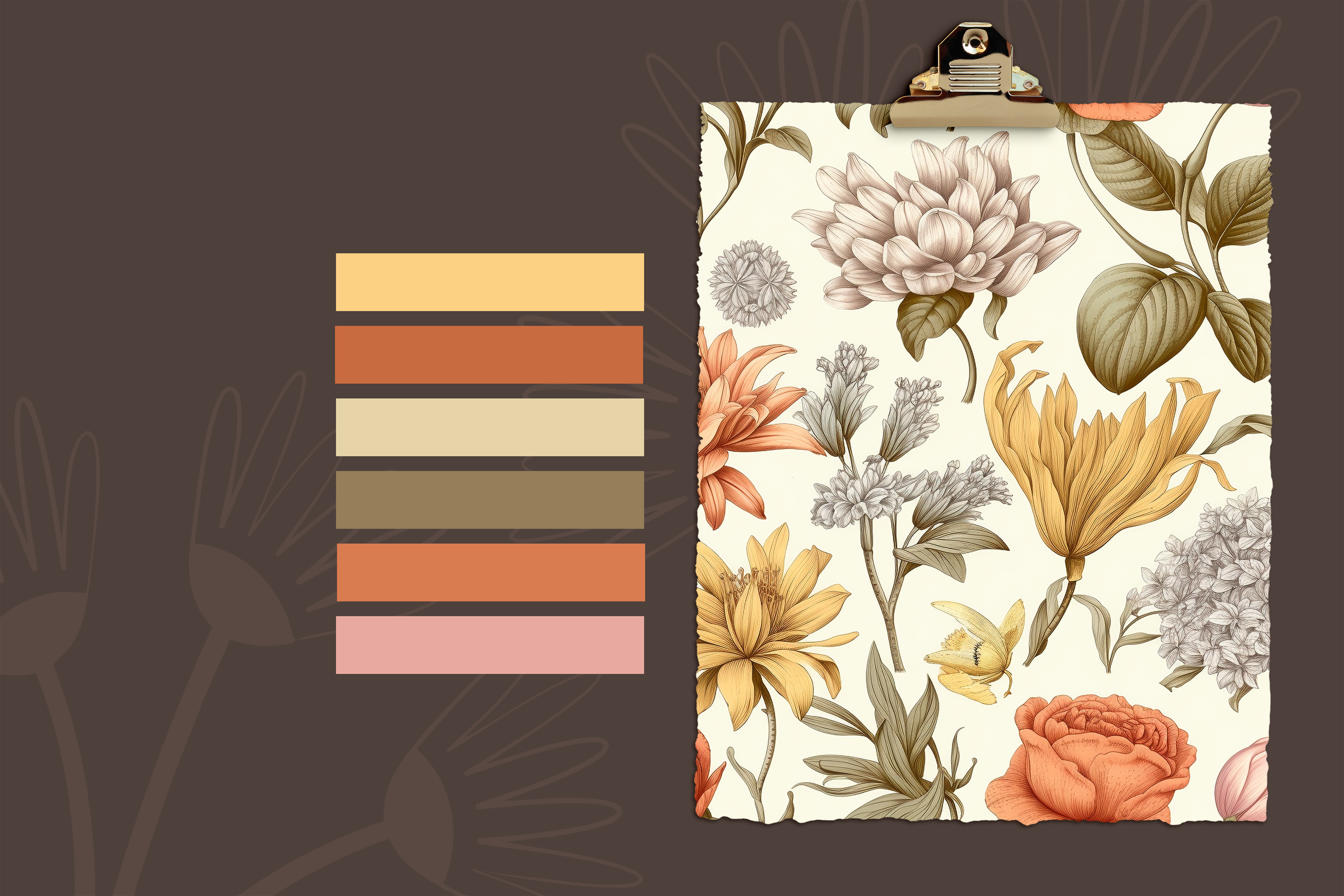 Victorian Garden | Muted Botanical Removable Wallpaper for Office, Bedroom, Doors, Walls, DIY Home Decor 1916 - James And Colors