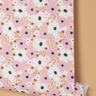 Contact paper1923 of pink and white flowers on a cream background.