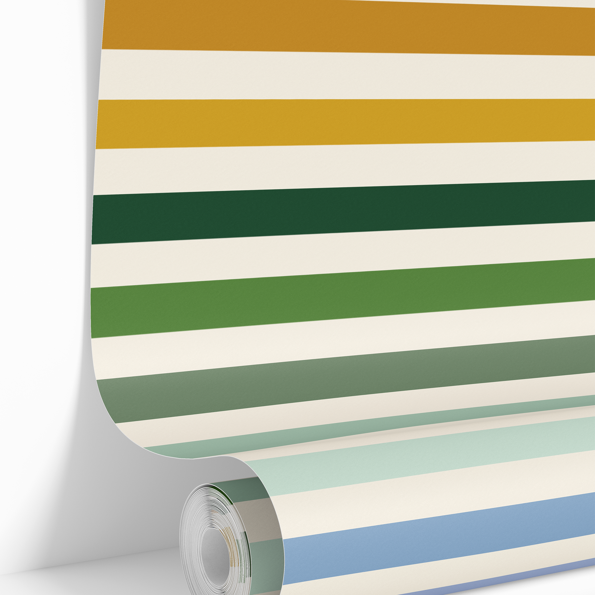 Colorful Cascade | Horizontal Stripes Removable Wallpaper for Playroom and Nursery, Bedroom, Doors, Walls, DIY Home Decor 1951 - James And Colors