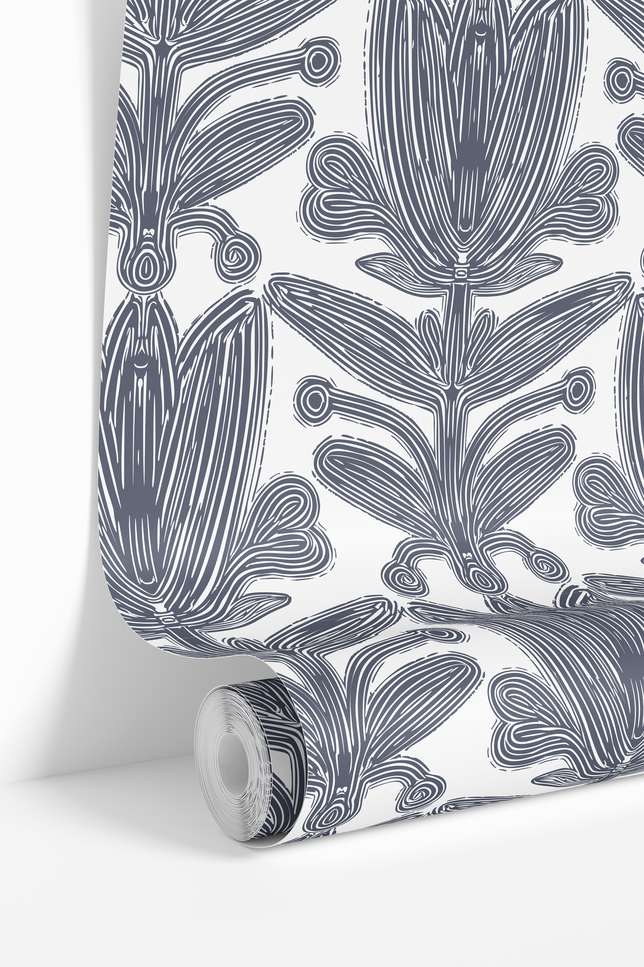 Grand Garden | Blue Botanical Removable Wallpaper for Bedroom, Bathrooms, Doors, Walls, DIY Home Decor 1954 - James And Colors