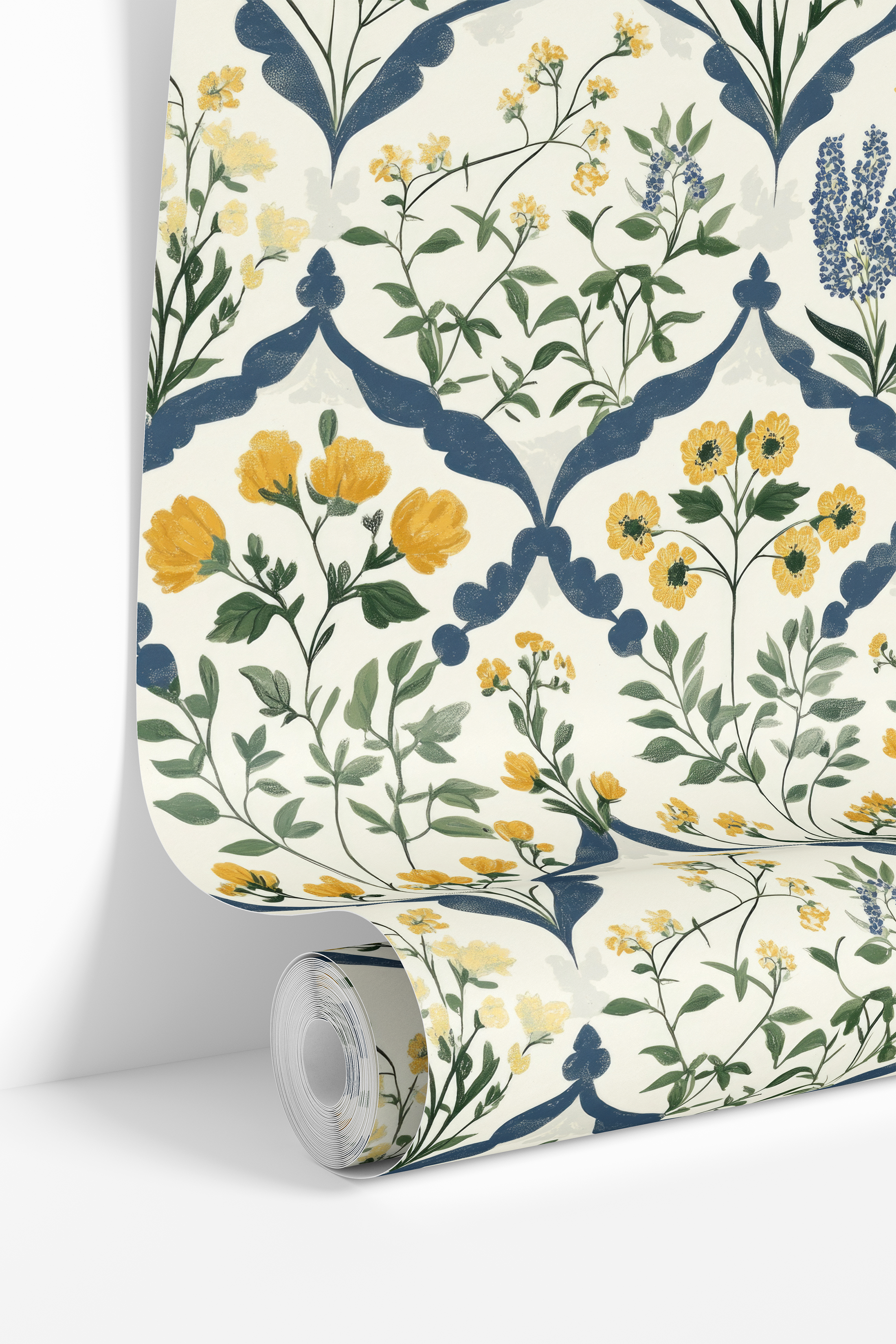 Blooming Backdrop | Muted Floral Removable Wallpaper for Office, Bedroom, Walls, DIY Home Decor 1666 - James And Colors