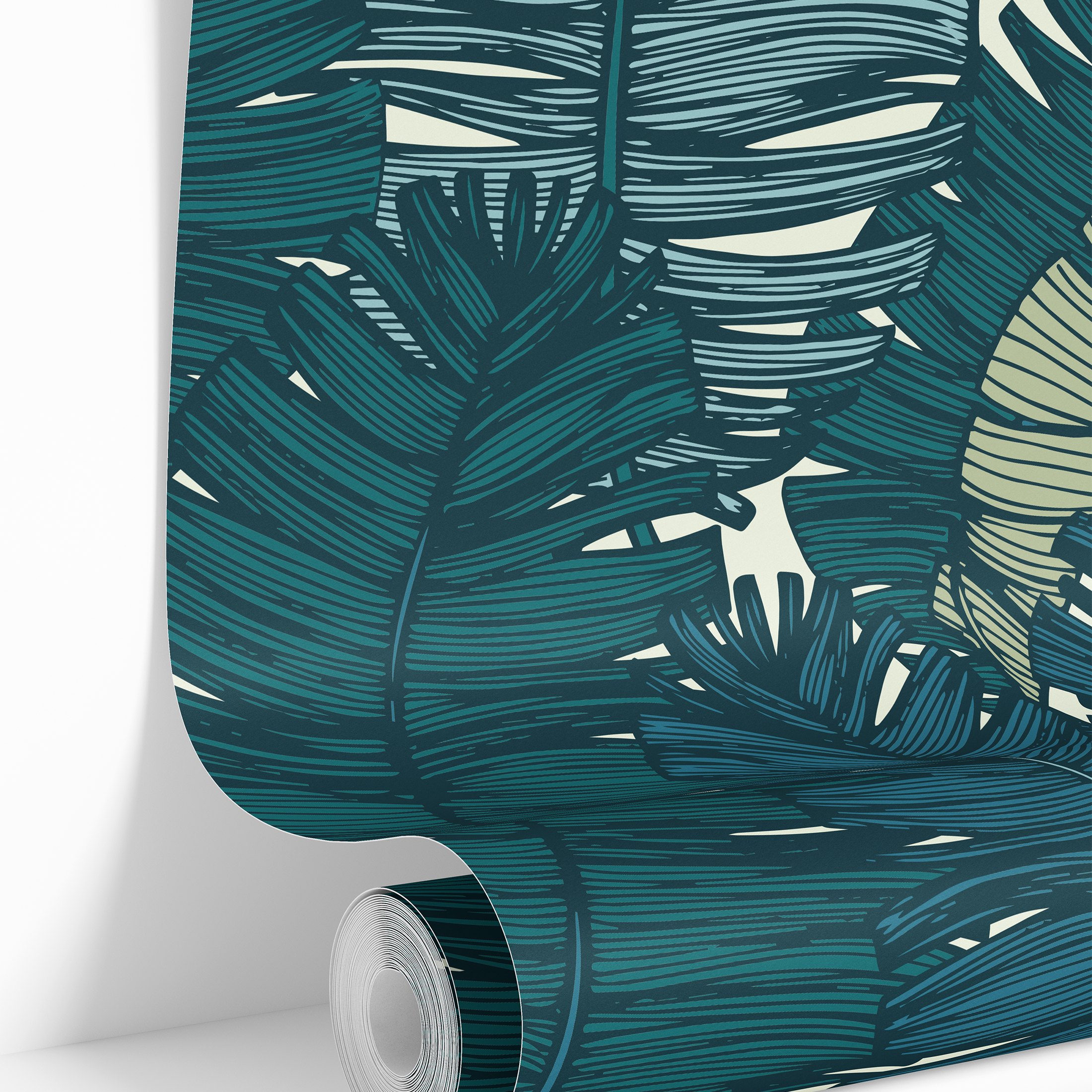 Tropical Tangle | Moody Leaves Jungle Removable Wallpaper for Bathroom, Bedroom, Walls, DIY Home Decor 1979 - James And Colors