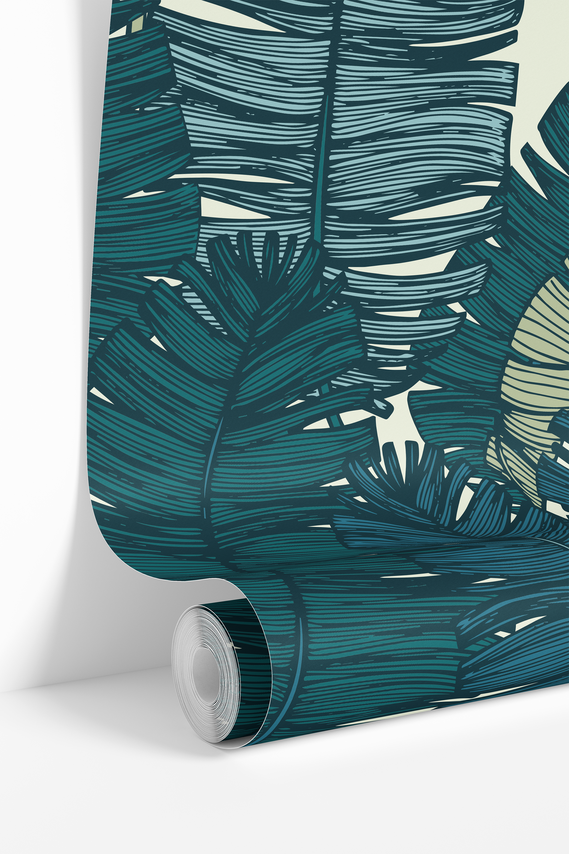 Tropical Tangle | Moody Leaves Jungle Removable Wallpaper for Bathroom, Bedroom, Walls, DIY Home Decor 1979 - James And Colors