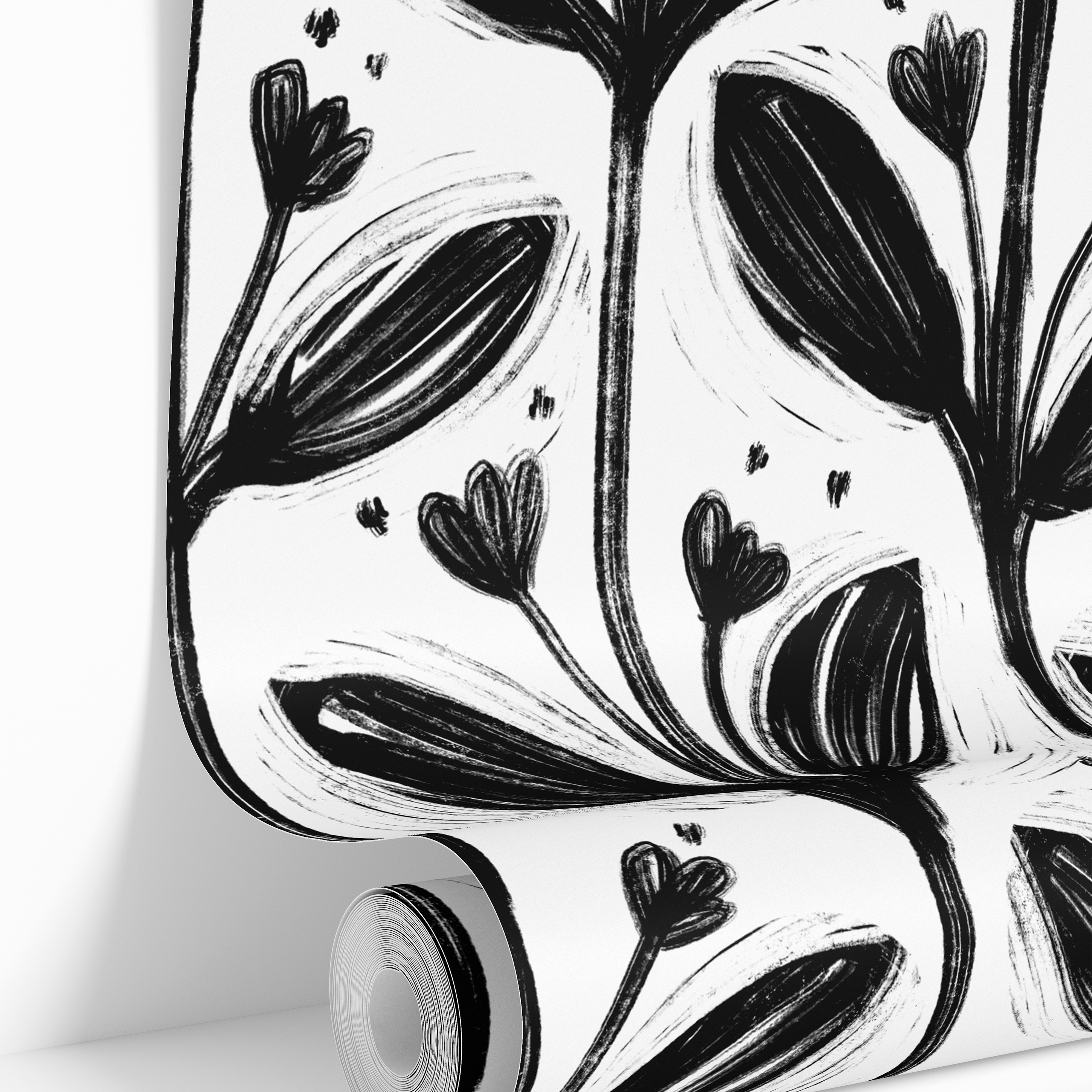 Noir Naturals | Neutral Botanical Removable Wallpaper for Bathroom, Bedroom, Doors, Walls, DIY Home Decor 1982 - James And Colors