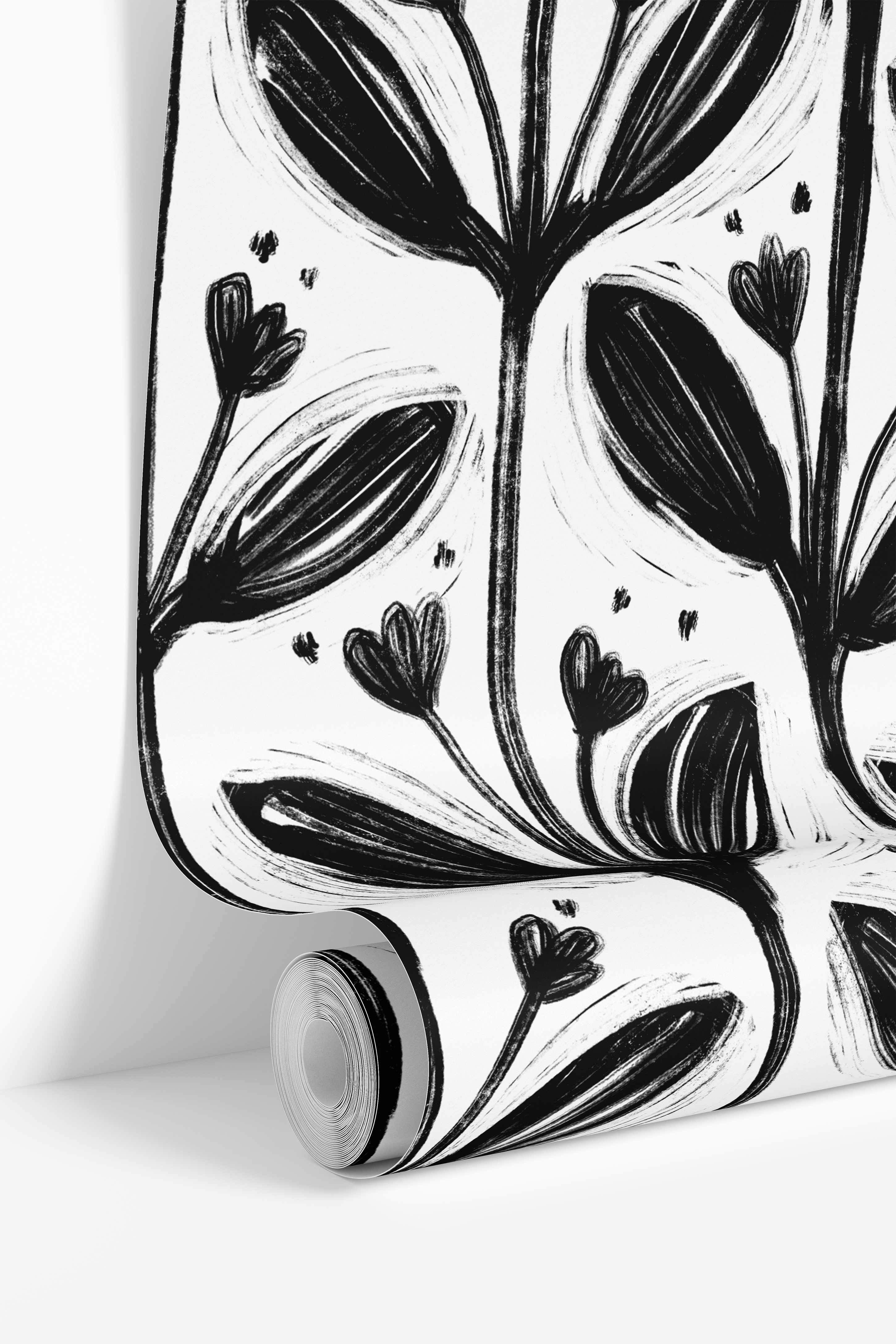 Noir Naturals | Neutral Botanical Removable Wallpaper for Bathroom, Bedroom, Doors, Walls, DIY Home Decor 1982 - James And Colors