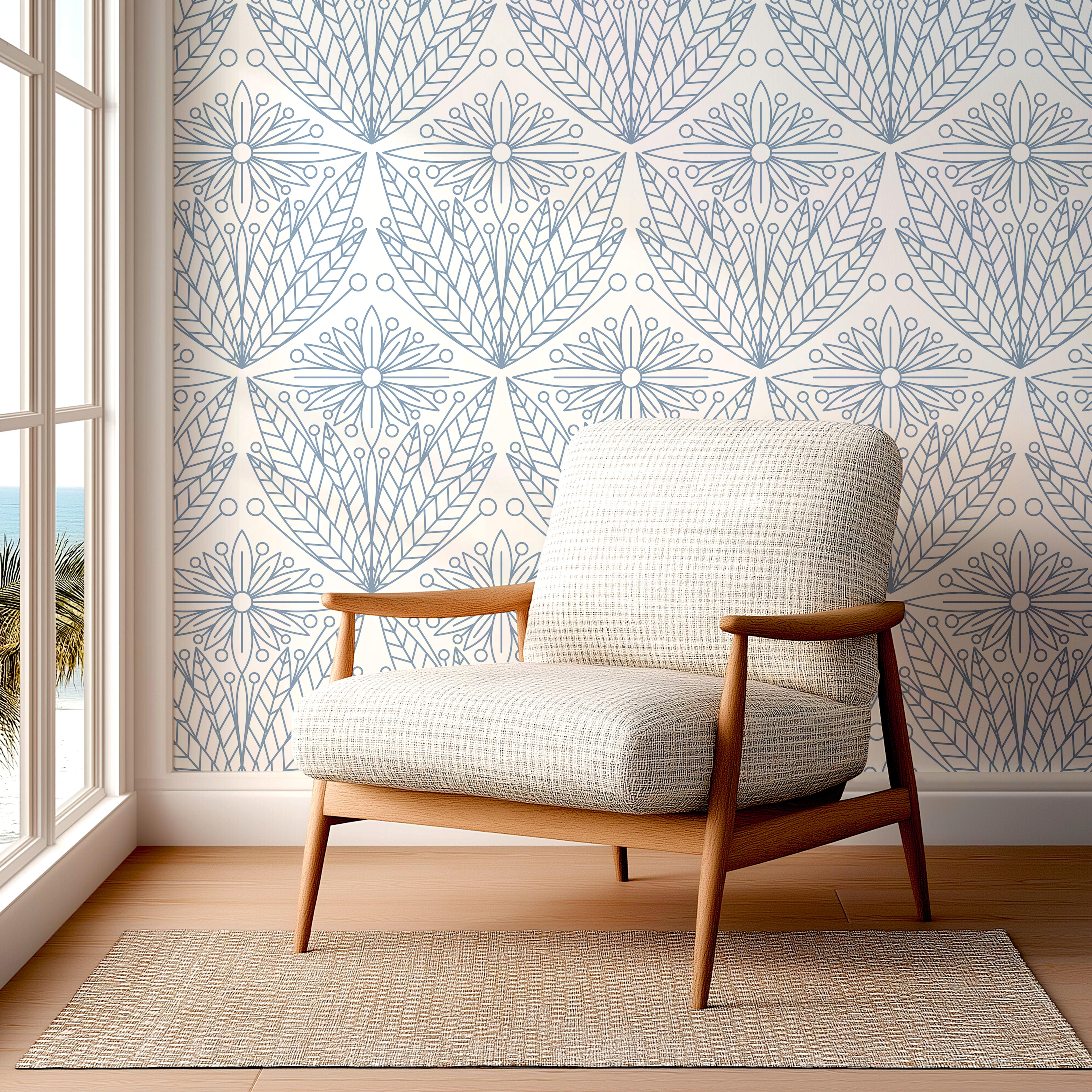 Petal Prism | Neutral Geometric Removable Wallpaper for Bathroom, Bedroom, Walls, DIY Home Decor 2010 - James And Colors