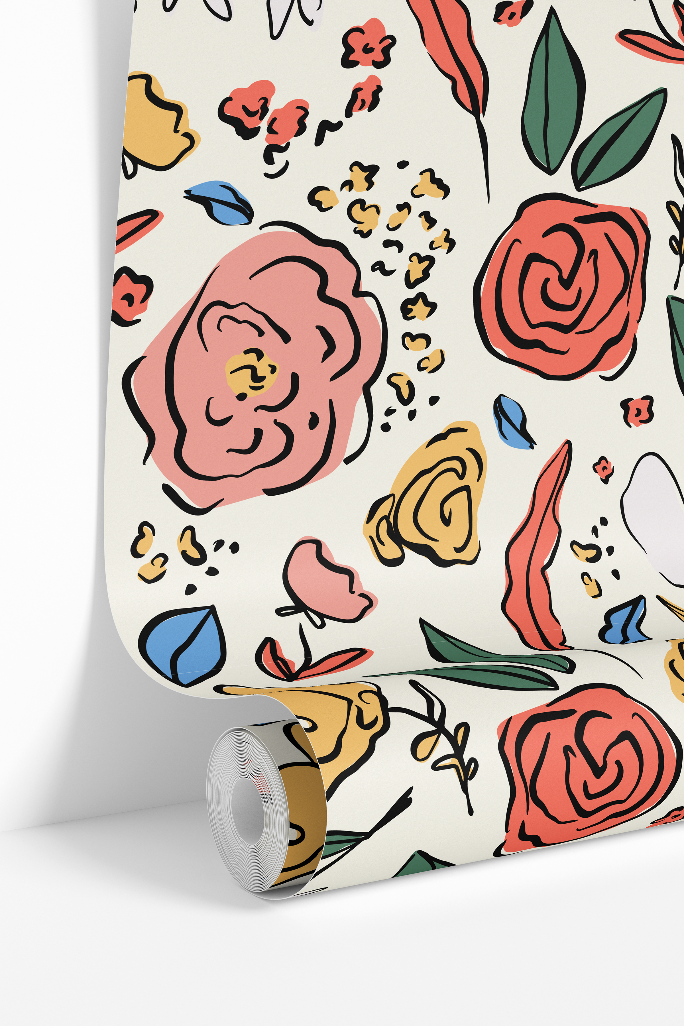 Colorful Floral Wallpaper Peel and Stick Wallpaper Removable Wallpaper Wall Decor Home Decor Wall Art Printable Wall Art Room Decor 350 - James And Colors